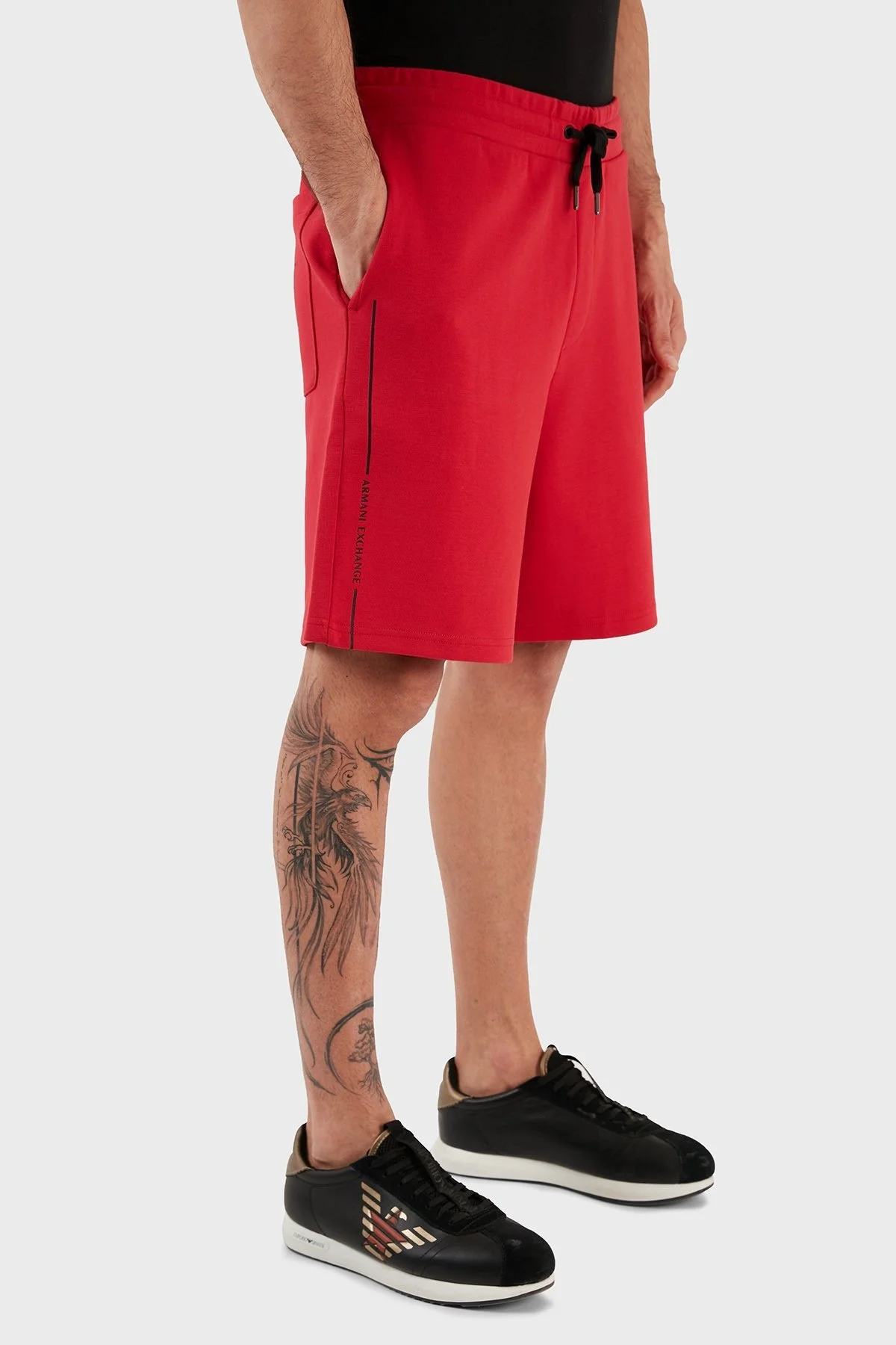 Armani Exchange Pamuklu Regular Fit Belden Bağlamalı Cepli Erkek Short 3RZSBB ZJCAZ 14AQ KIRMIZI - 3