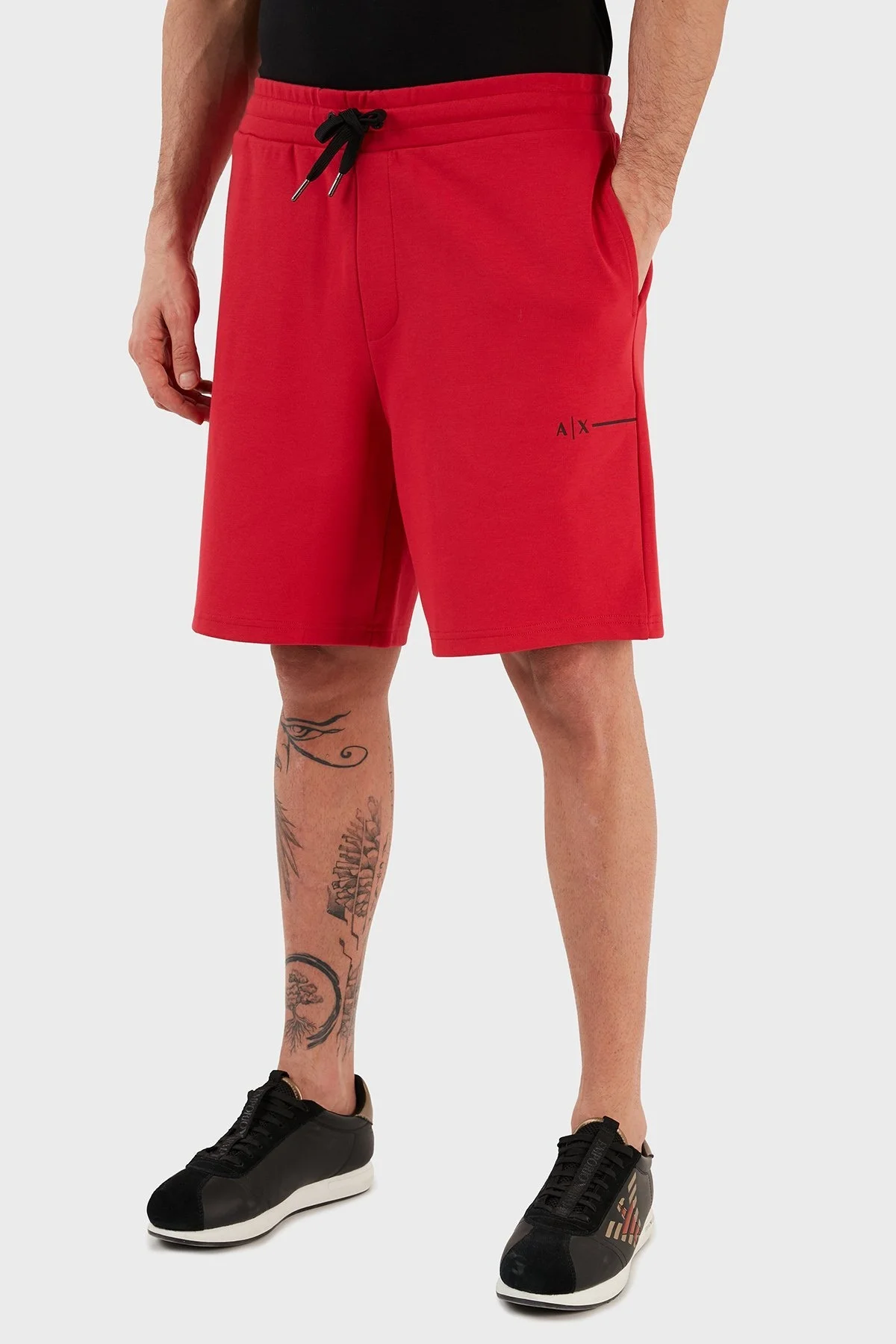 Armani Exchange Pamuklu Regular Fit Belden Bağlamalı Cepli Erkek Short 3RZSBB ZJCAZ 14AQ KIRMIZI - 6