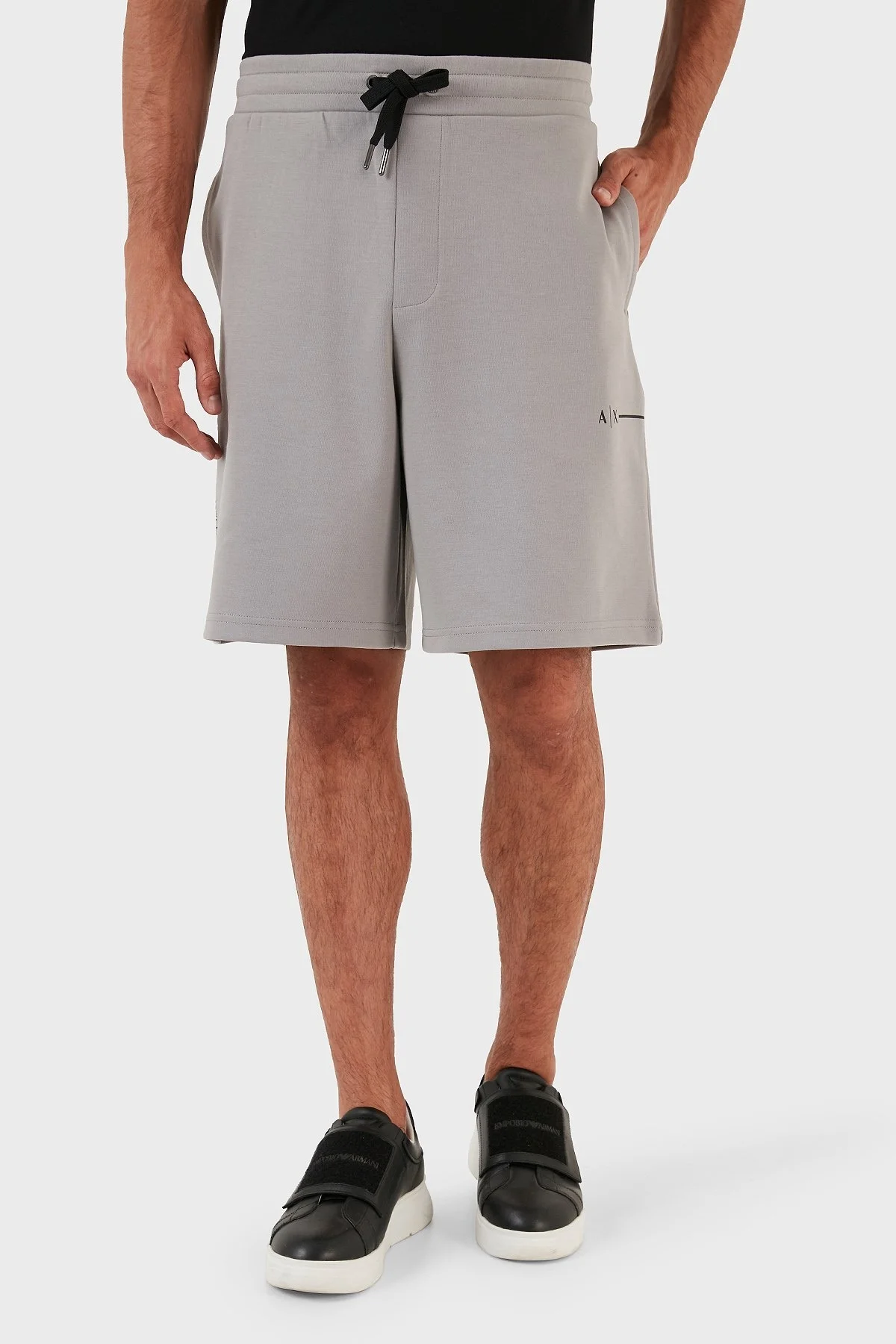 Armani Exchange Pamuklu Regular Fit Belden Bağlamalı Cepli Erkek Short 3RZSBB ZJCAZ 1913 GRİ - 5