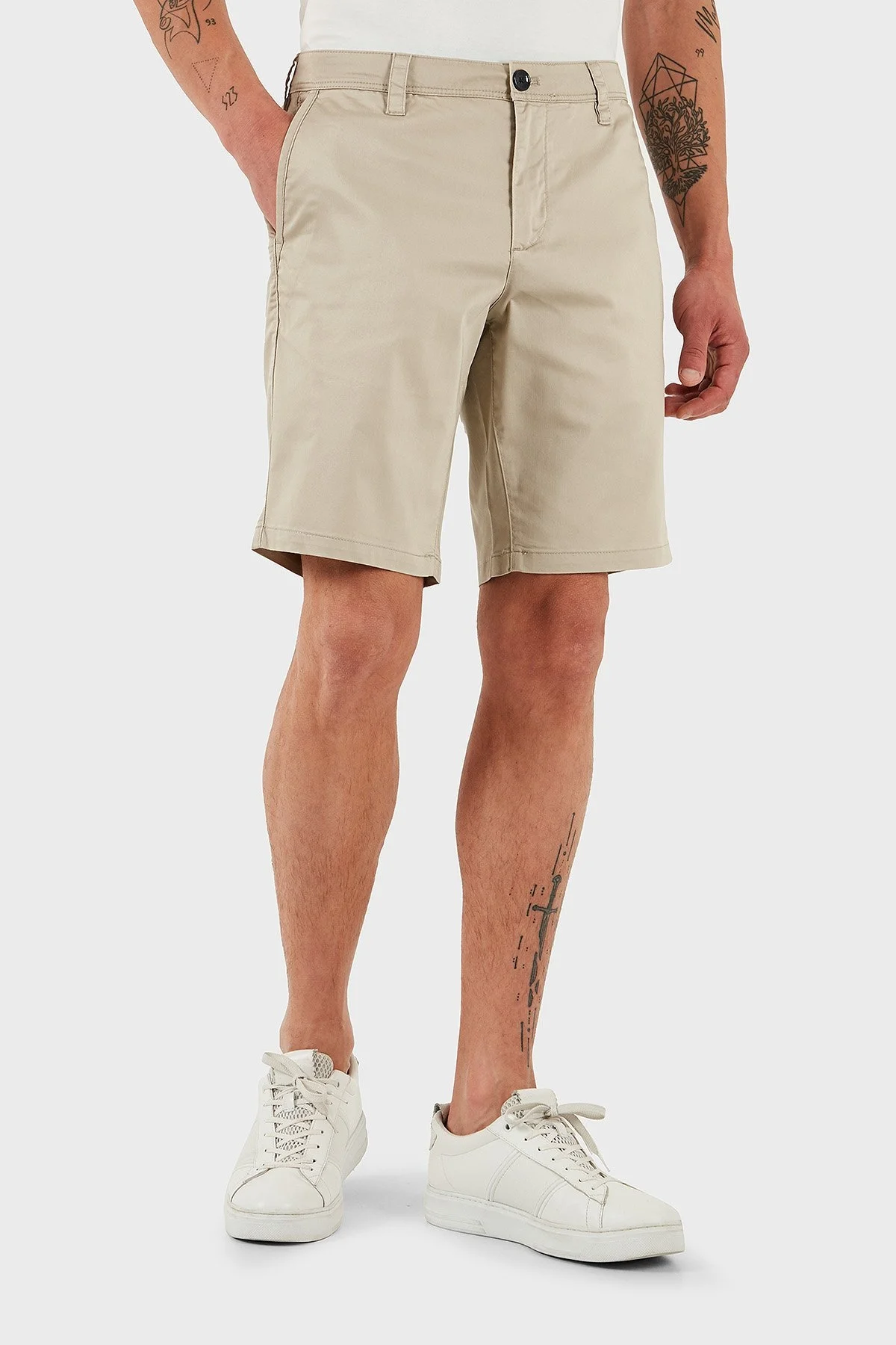 Armani Exchange Pamuklu Regular Fit Bermuda Erkek Short 8NZS42 ZN1RZ U6213 TABA - 12