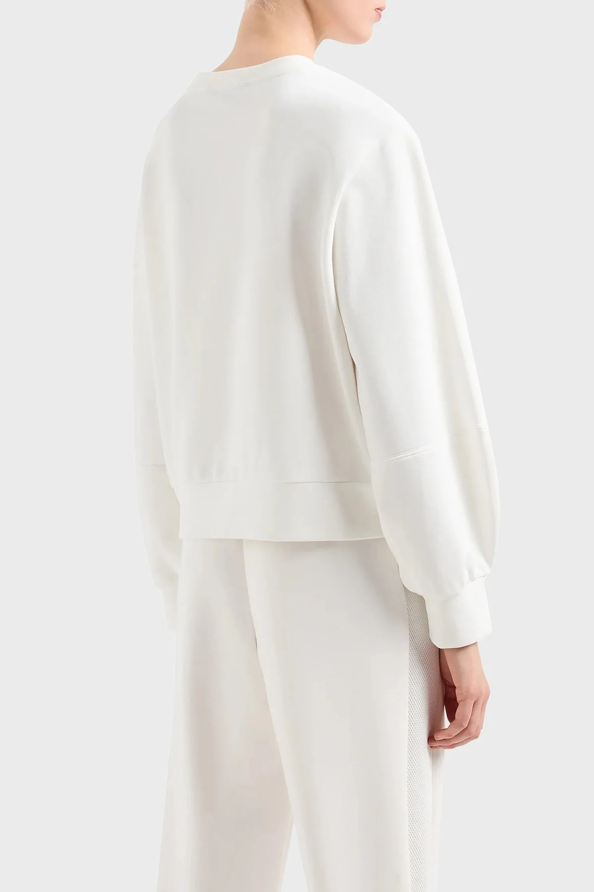 Armani Exchange Pamuklu Regular Fit Bisiklet Yaka Bayan Sweat 3DYM13 YJFFZ 1125 BEYAZ - 3