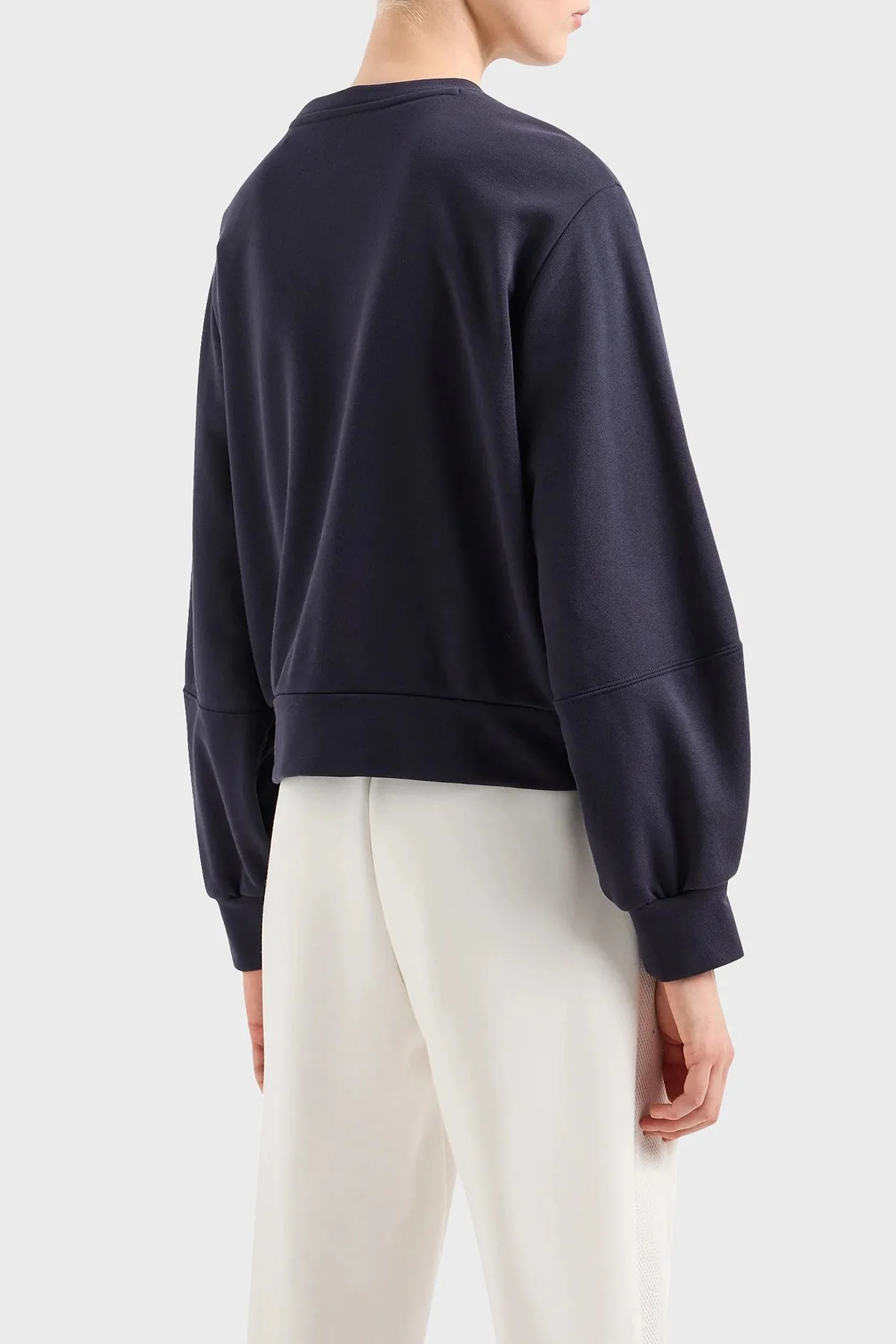 Armani Exchange Pamuklu Regular Fit Bisiklet Yaka Kadın Sweat 3DYM13 YJFFZ 1593 LACİVERT - 3