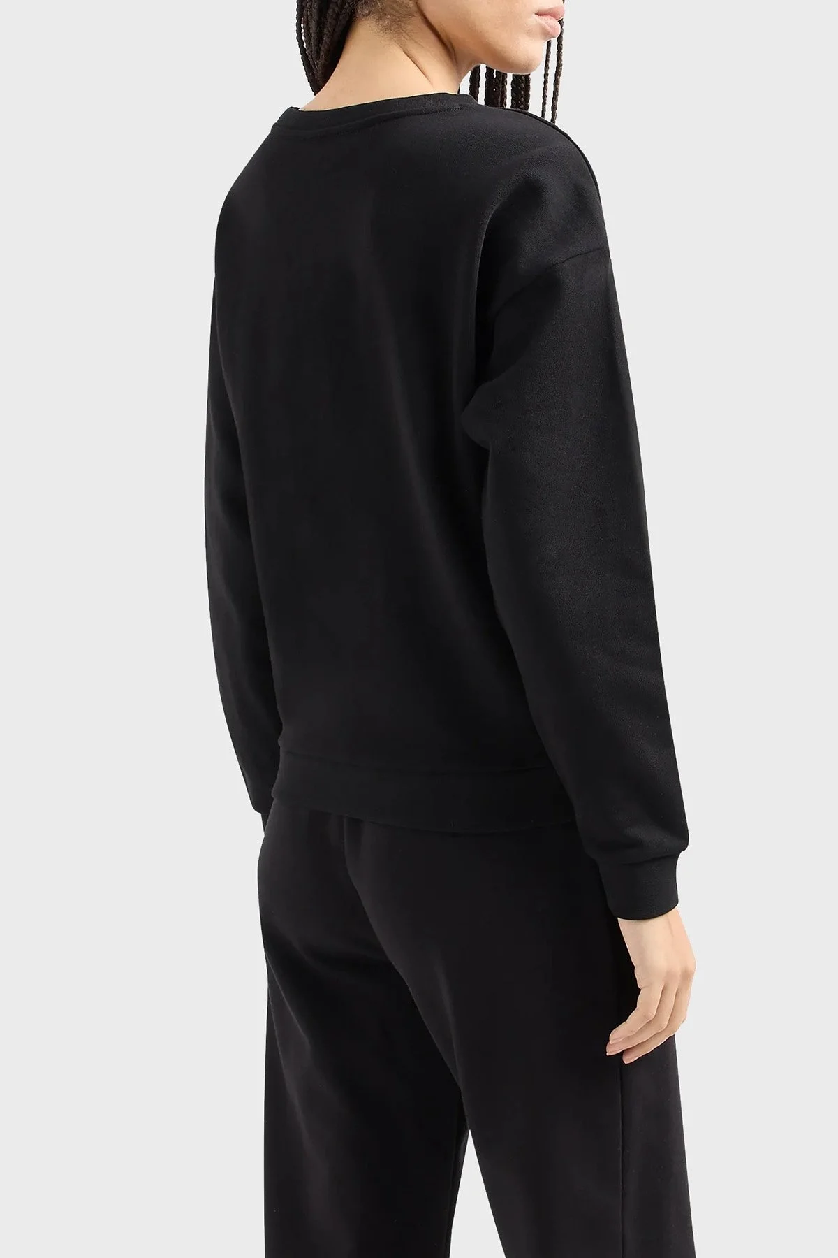 Armani Exchange Pamuklu Regular Fit Bisiklet Yaka Bayan Sweat 3DYMAA YJ68Z 1200 SİYAH - 2