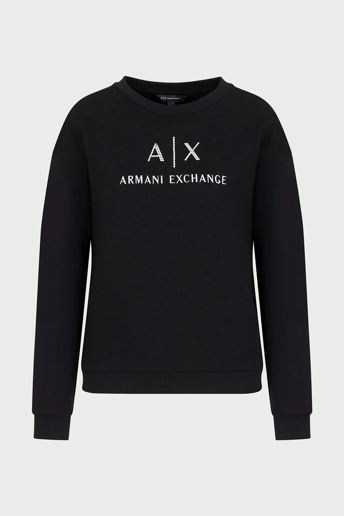 Armani Exchange Pamuklu Regular Fit Bisiklet Yaka Bayan Sweat 3DYMAA YJ68Z 1200 SİYAH - 4
