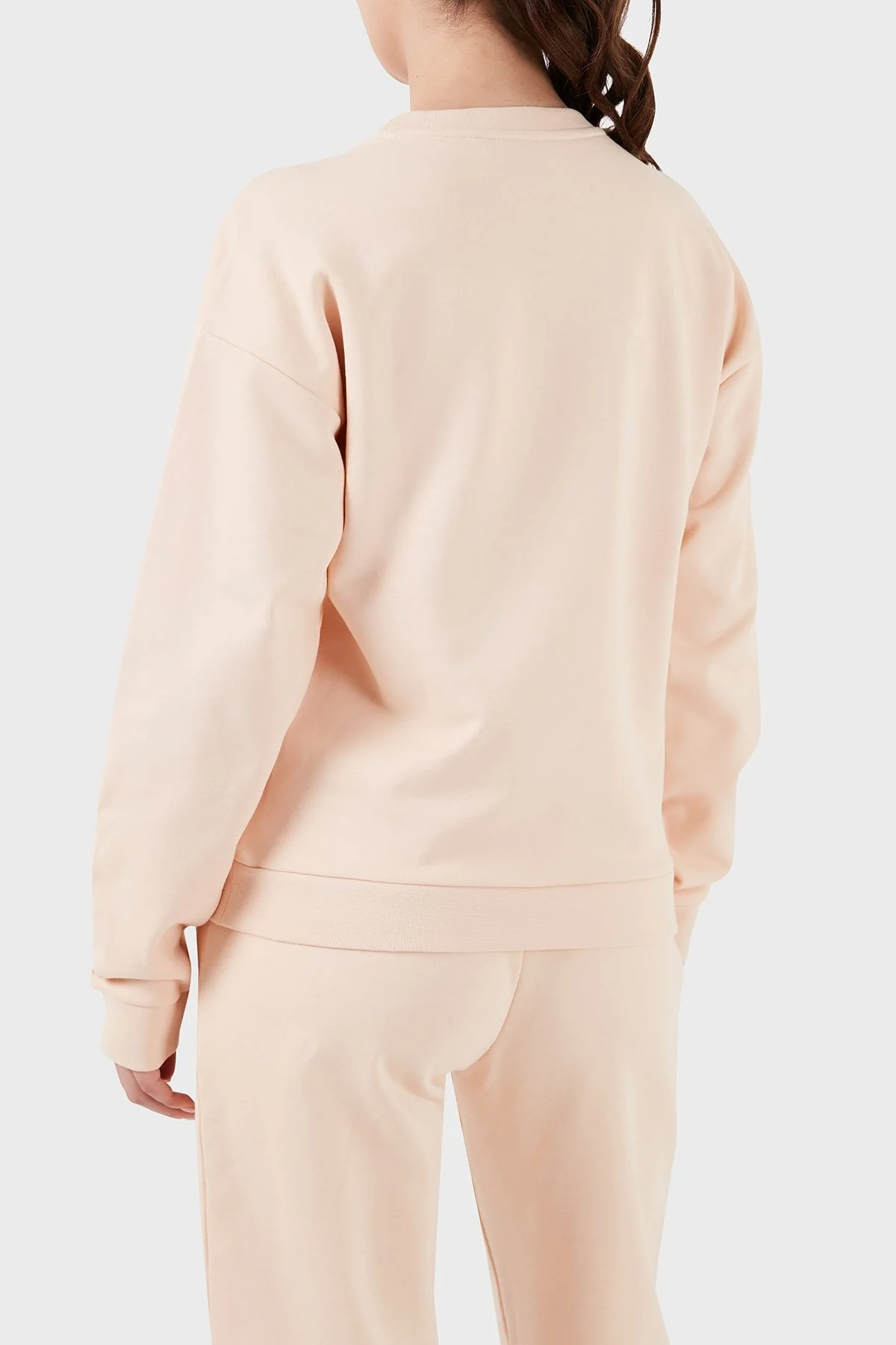 Armani Exchange Pamuklu Regular Fit Bisiklet Yaka Bayan Sweat 3DYMAA YJ68Z 14BD PUDRA - 2