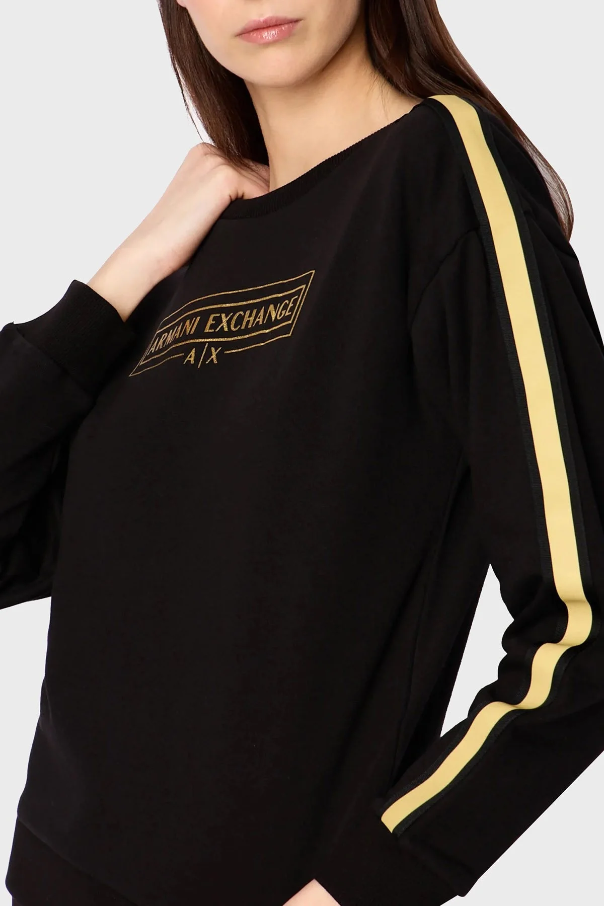 Armani Exchange Pamuklu Regular Fit Bisiklet Yaka Bayan Sweat 3RYMCA YJ68Z 1200 SİYAH - 2