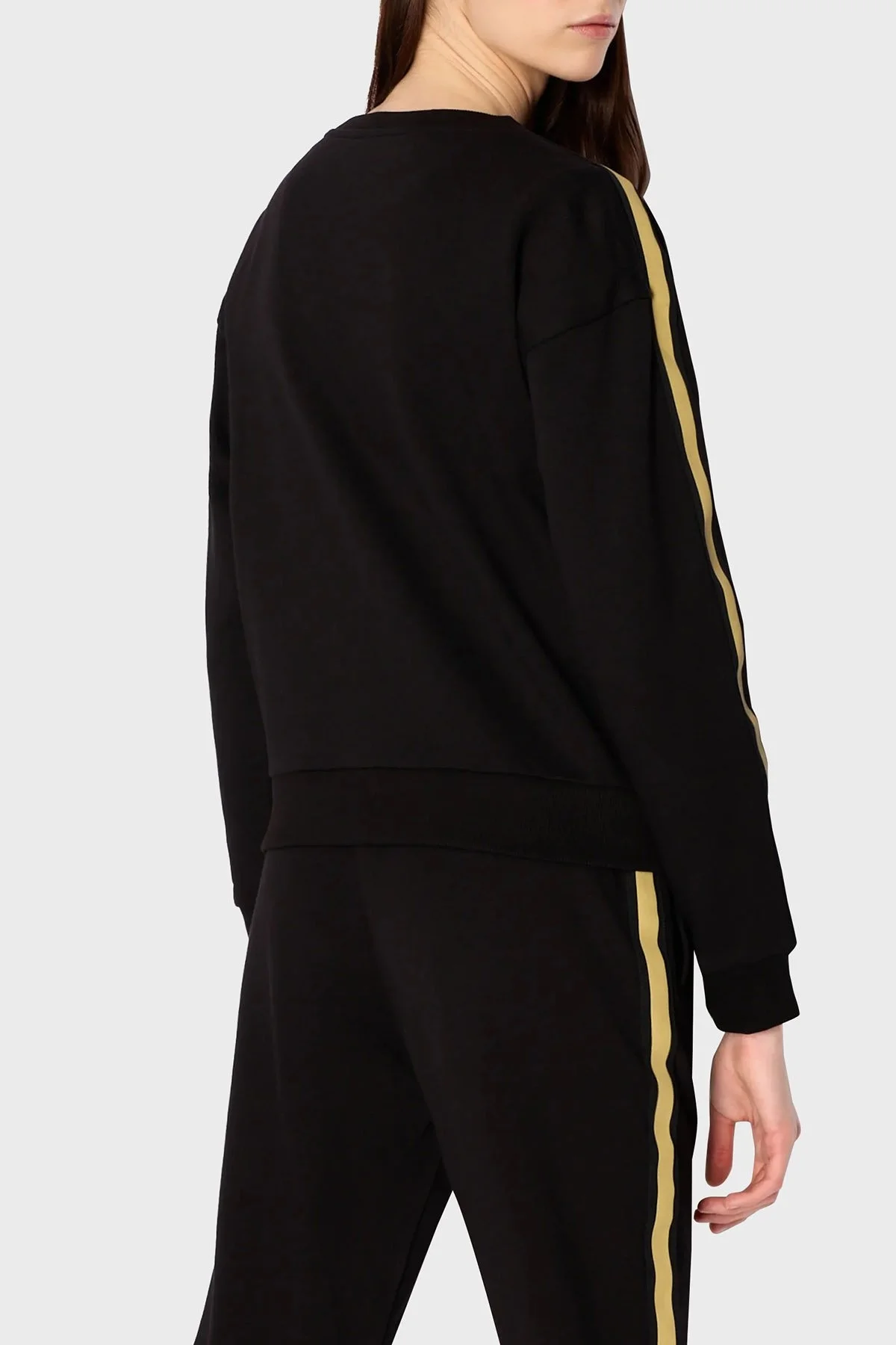 Armani Exchange Pamuklu Regular Fit Bisiklet Yaka Bayan Sweat 3RYMCA YJ68Z 1200 SİYAH - 4