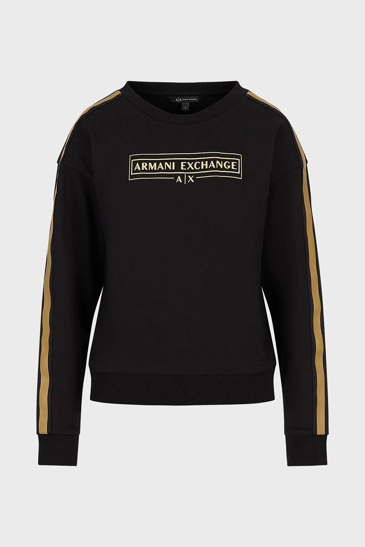 Armani Exchange Pamuklu Regular Fit Bisiklet Yaka Bayan Sweat 3RYMCA YJ68Z 1200 SİYAH - 5