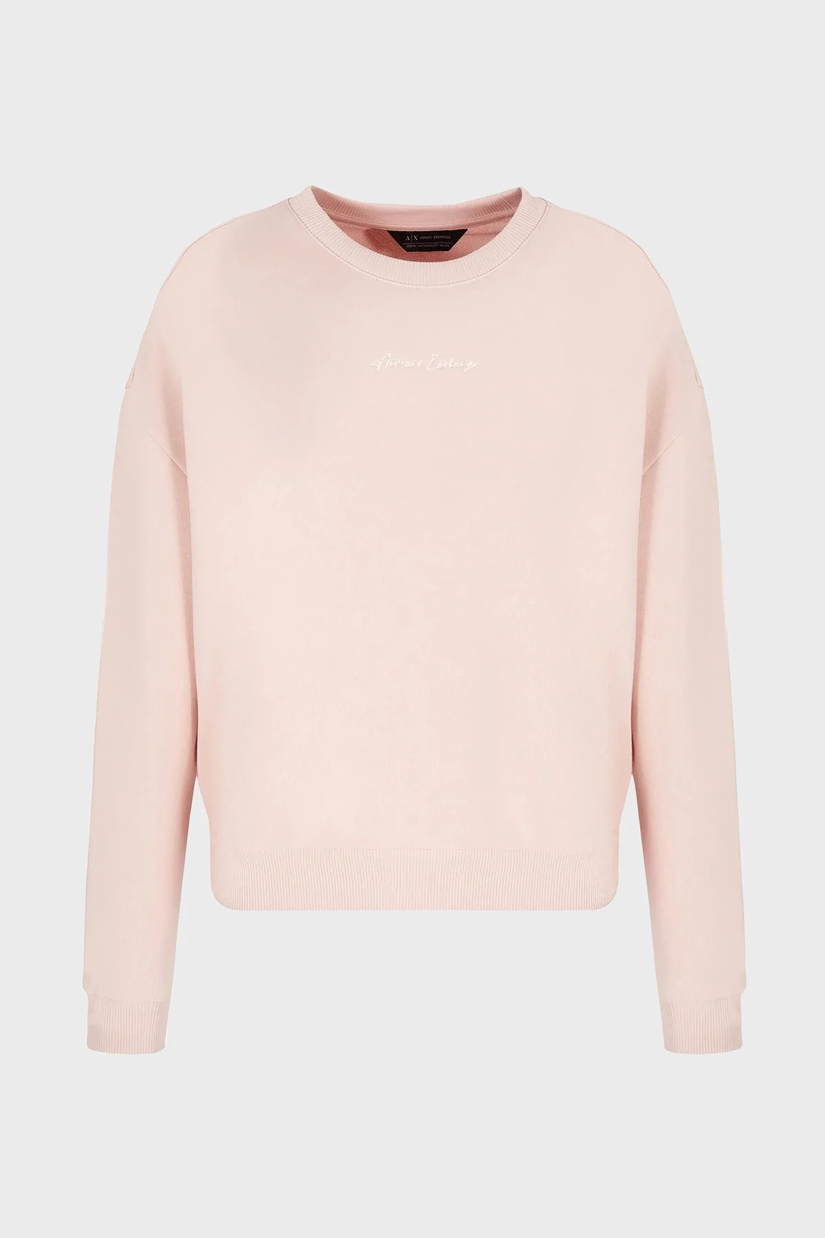 Armani Exchange Pamuklu Regular Fit Bisiklet Yaka Kadın Sweat 6DYM70 YJEEZ 14BQ PUDRA - 5