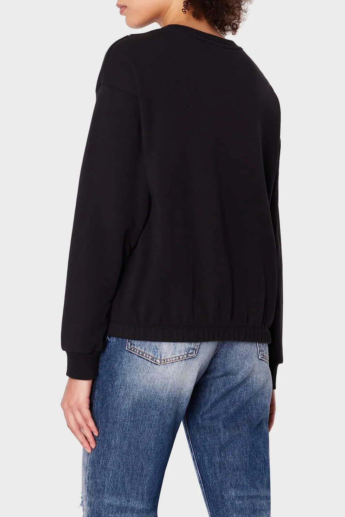 Armani Exchange Pamuklu Regular Fit Bisiklet Yaka Bayan Sweat 6RYM70 YJBRZ 1200 SİYAH - 2