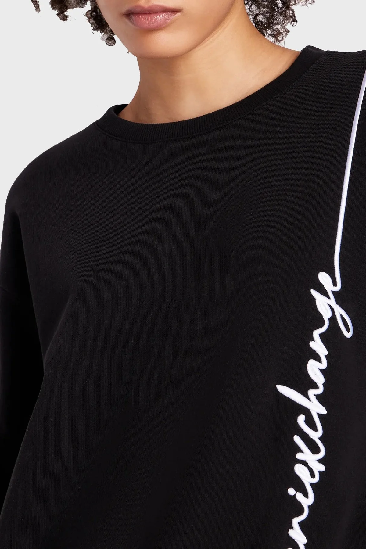 Armani Exchange Pamuklu Regular Fit Bisiklet Yaka Bayan Sweat 6RYM70 YJBRZ 1200 SİYAH - 3