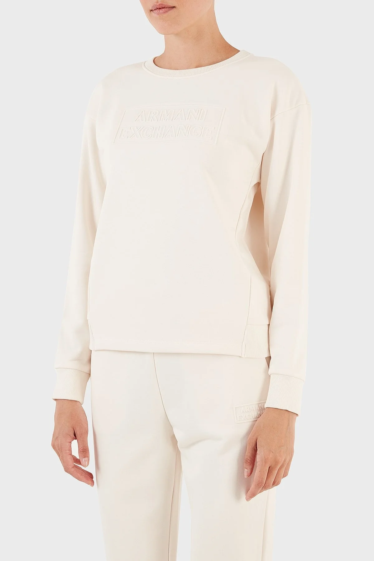 Armani Exchange Pamuklu Regular Fit Bisiklet Yaka Bayan Sweat 6RYM89 YJECZ 1130 BEJ - 6