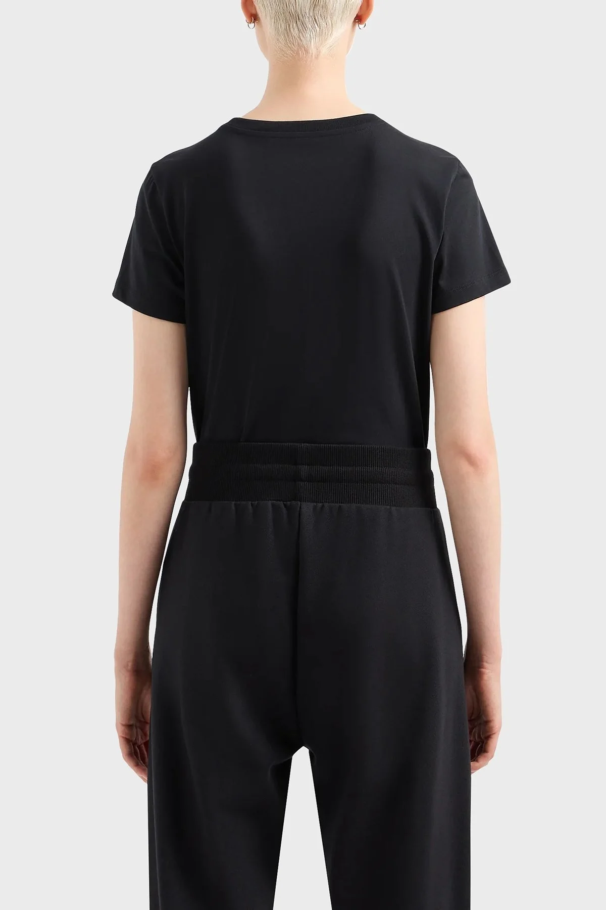 Armani Exchange Pamuklu Regular Fit Bisiklet Yaka Bayan T Shirt 3DYT13 YJ8QZ 1200 SİYAH - 2