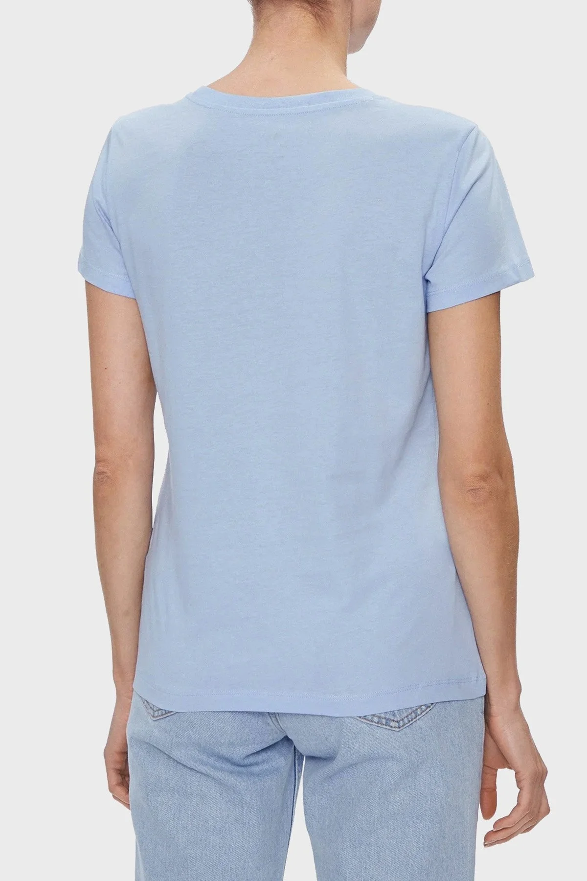Armani Exchange Pamuklu Regular Fit Bisiklet Yaka Bayan T Shirt 3DYT13 YJ8QZ 15DD MAVİ - 2