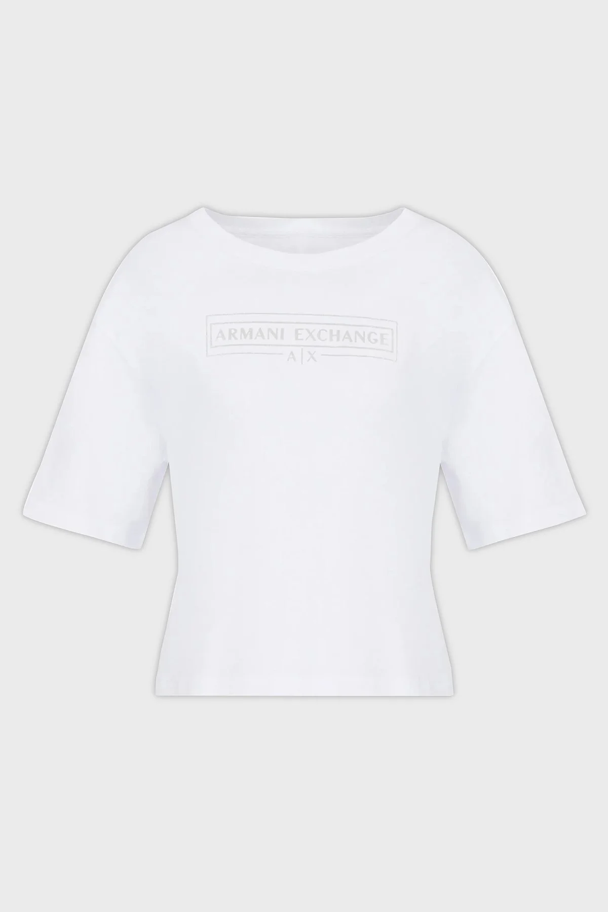 Armani Exchange Pamuklu Regular Fit Bisiklet Yaka Bayan T Shirt 3RYT41 YJG3Z 1000 BEYAZ - 5