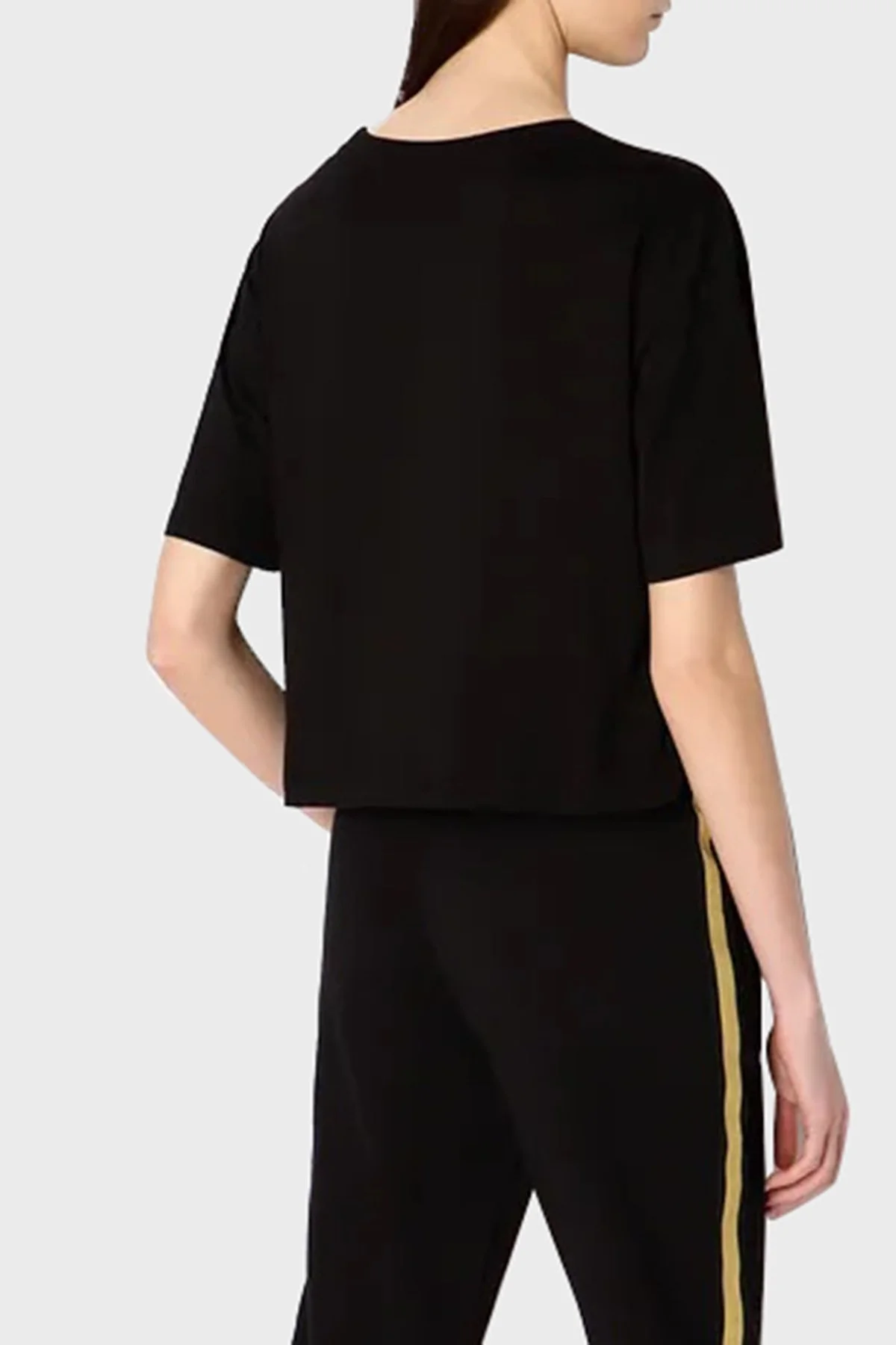 Armani Exchange Pamuklu Regular Fit Bisiklet Yaka Bayan T Shirt 3RYT41 YJG3Z 1200 SİYAH - 2