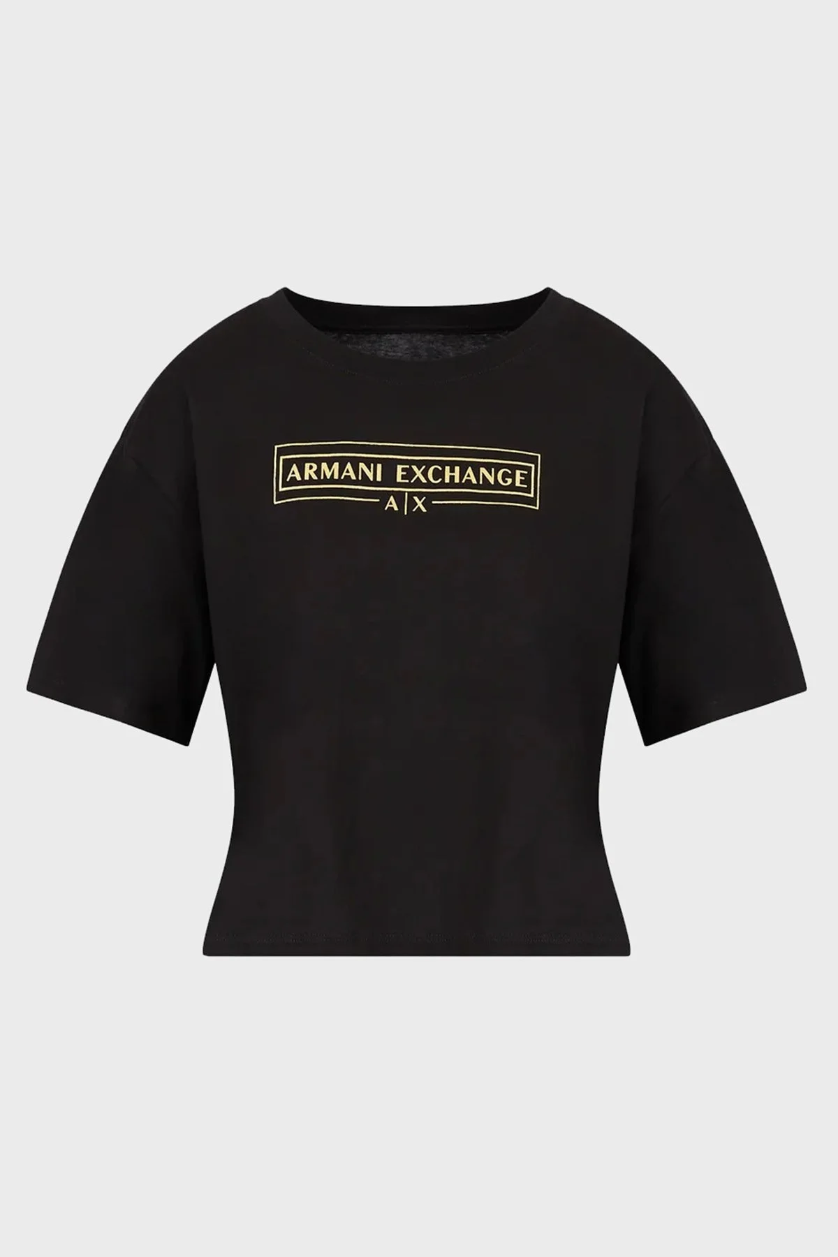 Armani Exchange Pamuklu Regular Fit Bisiklet Yaka Bayan T Shirt 3RYT41 YJG3Z 1200 SİYAH - 4