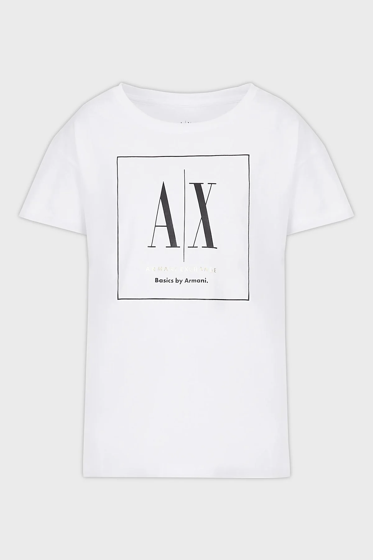 Armani Exchange Pamuklu Regular Fit Bisiklet Yaka Bayan T Shirt 3RYTFL YJ3RZ 1000 BEYAZ - 5