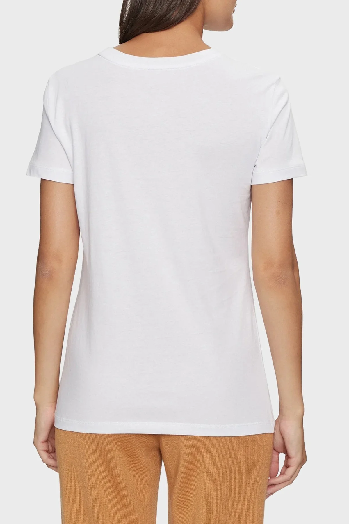 Armani Exchange Pamuklu Regular Fit Bisiklet Yaka Bayan T Shirt 6DYT12 YJG3Z 1000 BEYAZ - 2