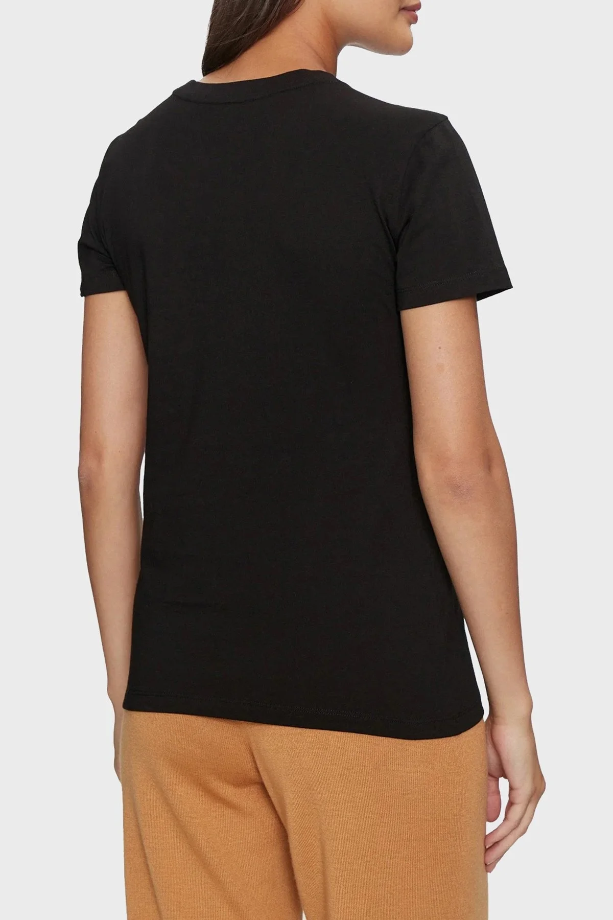Armani Exchange Pamuklu Regular Fit Bisiklet Yaka Bayan T Shirt 6DYT12 YJG3Z 1200 SİYAH - 2