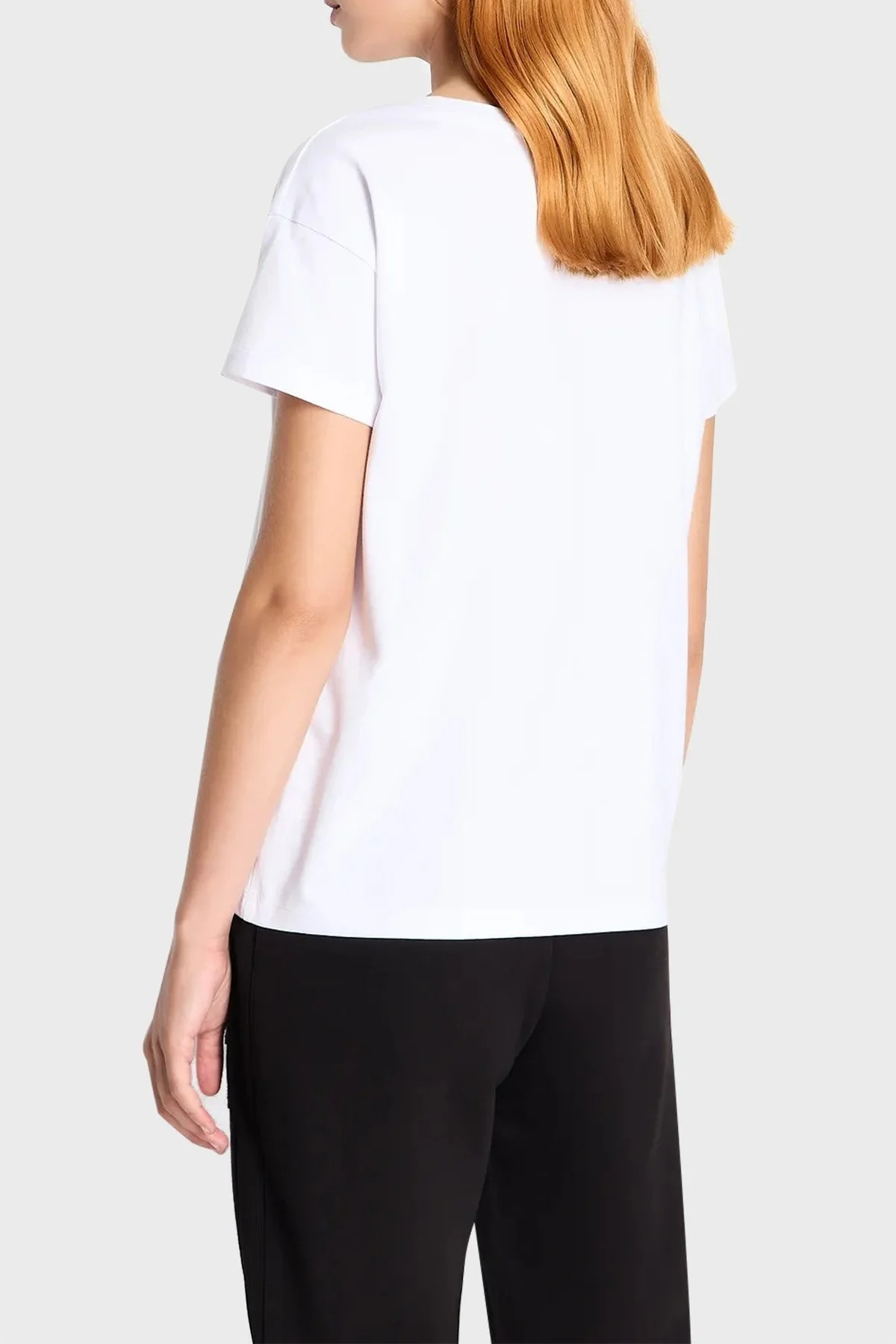 Armani Exchange Pamuklu Regular Fit Bisiklet Yaka Bayan T Shirt 6RYT38 YJ7VZ 1000 BEYAZ - 2