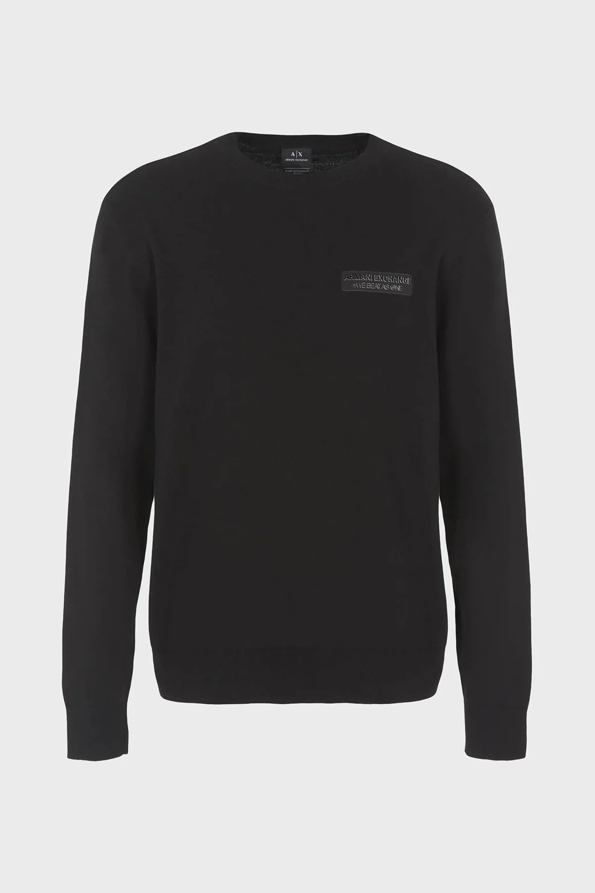 Armani Exchange Pamuklu Regular Fit Bisiklet Yaka Erkek Kazak 6RZM1E ZMX8Z 1200 SİYAH - 4