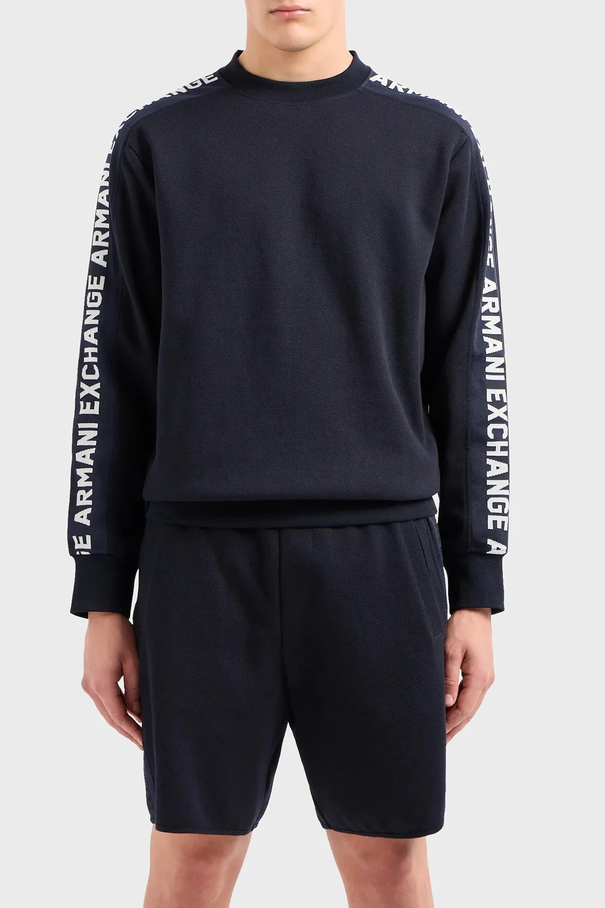 Armani Exchange Pamuklu Regular Fit Bisiklet Yaka Erkek Sweat 3DZMLA ZJLGZ 1583 LACİVERT - 1
