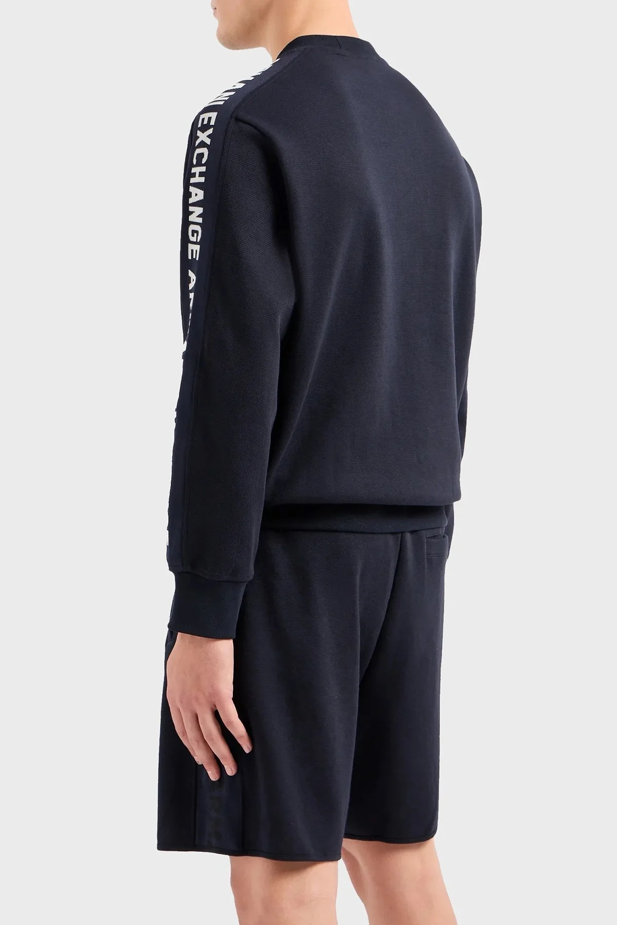 Armani Exchange Pamuklu Regular Fit Bisiklet Yaka Erkek Sweat 3DZMLA ZJLGZ 1583 LACİVERT - 2