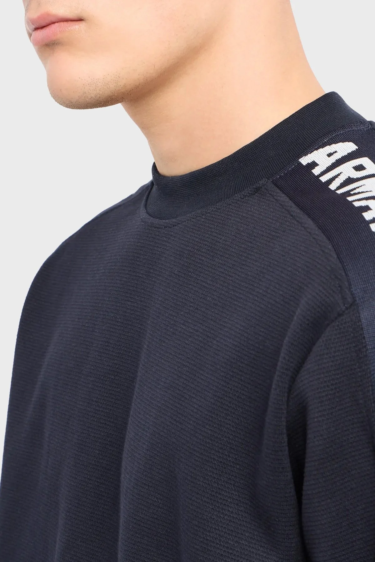 Armani Exchange Pamuklu Regular Fit Bisiklet Yaka Erkek Sweat 3DZMLA ZJLGZ 1583 LACİVERT - 5
