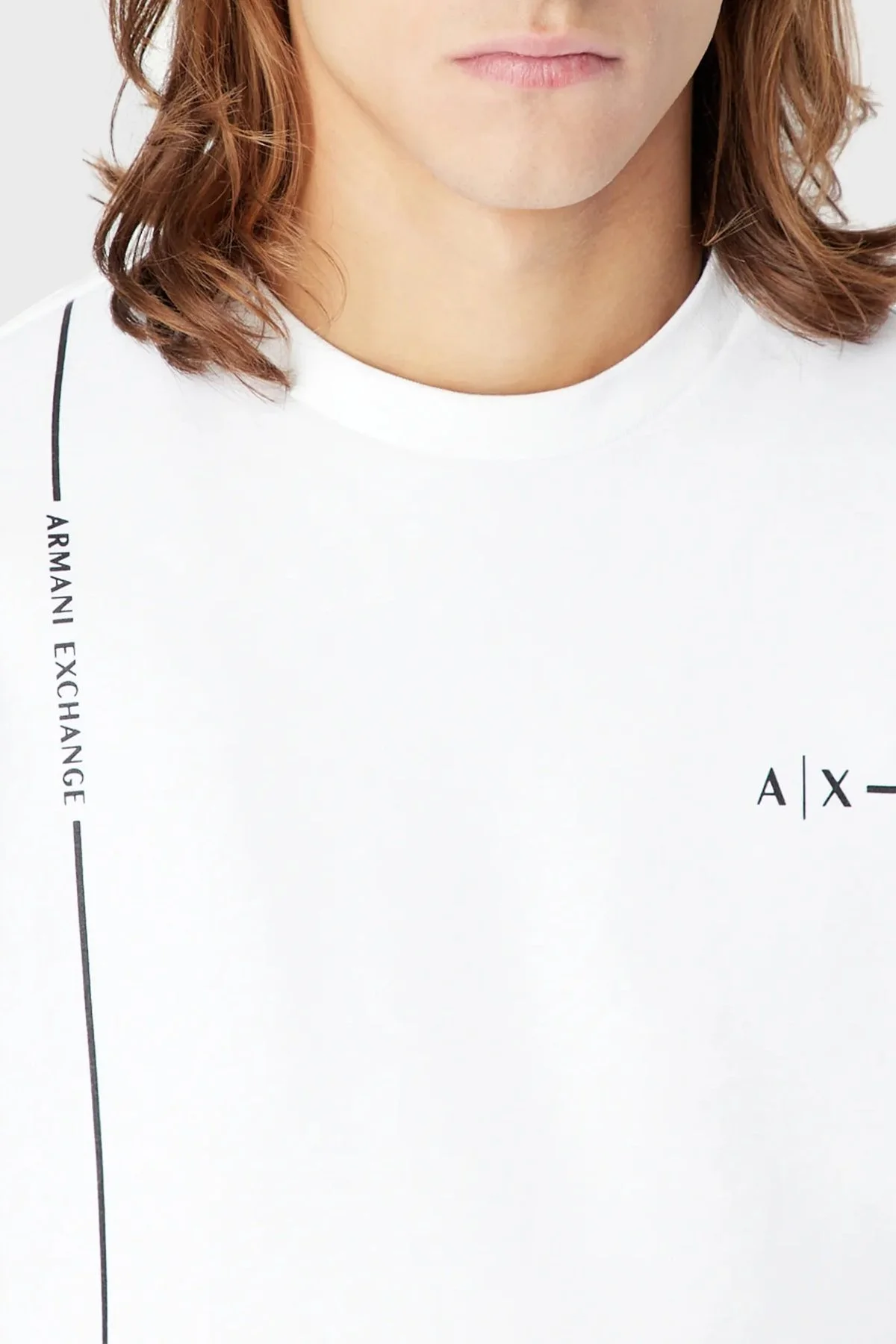 Armani Exchange Pamuklu Regular Fit Bisiklet Yaka Erkek Sweat 3RZMBC ZJCAZ 1100 BEYAZ - 3