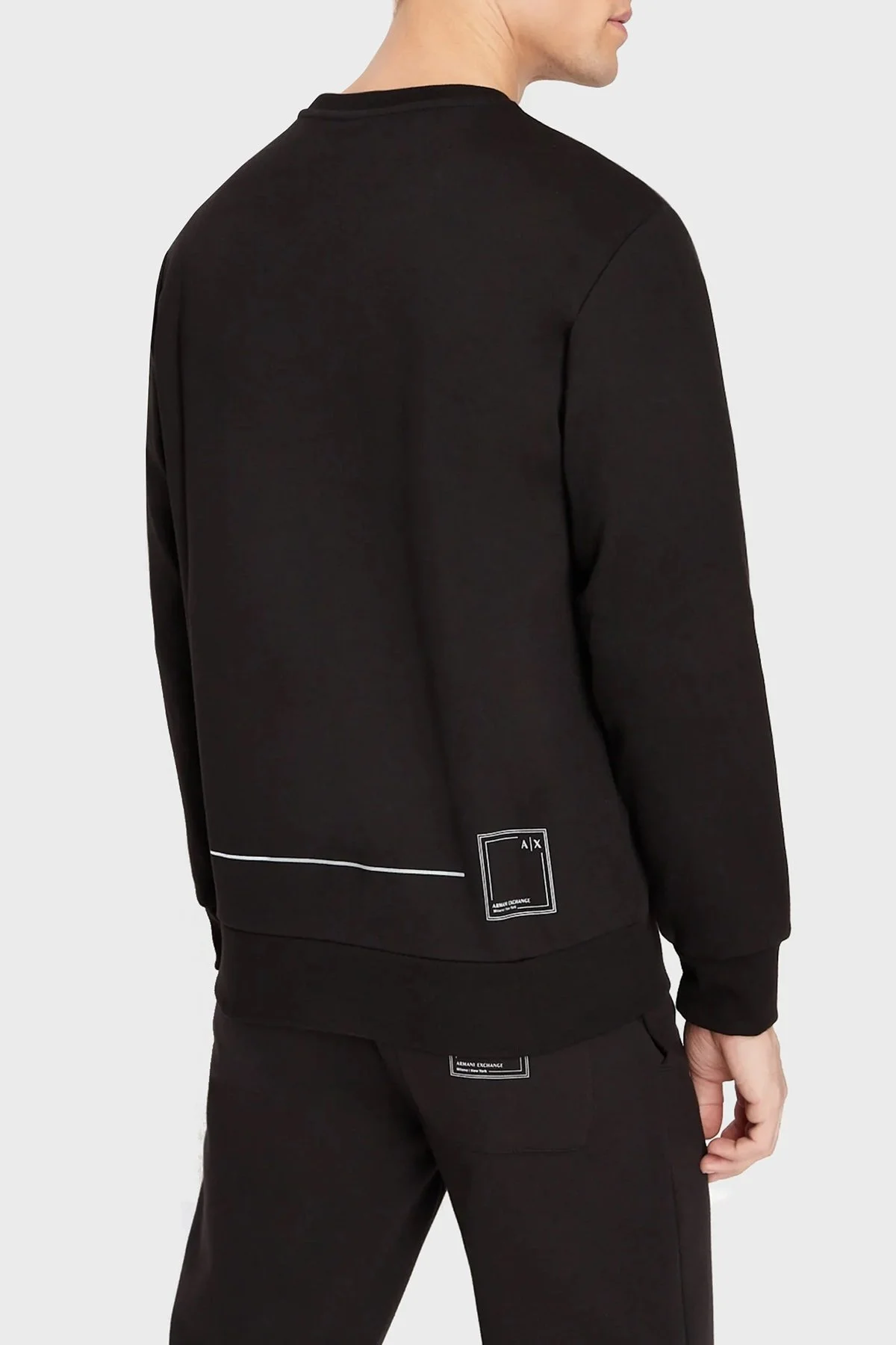 Armani Exchange Pamuklu Regular Fit Bisiklet Yaka Erkek Sweat 3RZMBC ZJCAZ 1200 SİYAH - 3