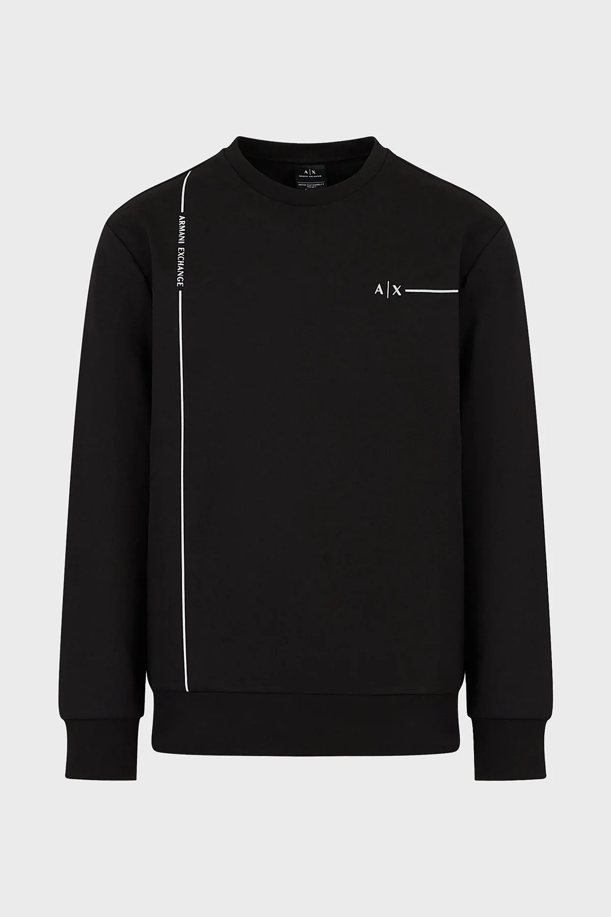 Armani Exchange Pamuklu Regular Fit Bisiklet Yaka Erkek Sweat 3RZMBC ZJCAZ 1200 SİYAH - 4