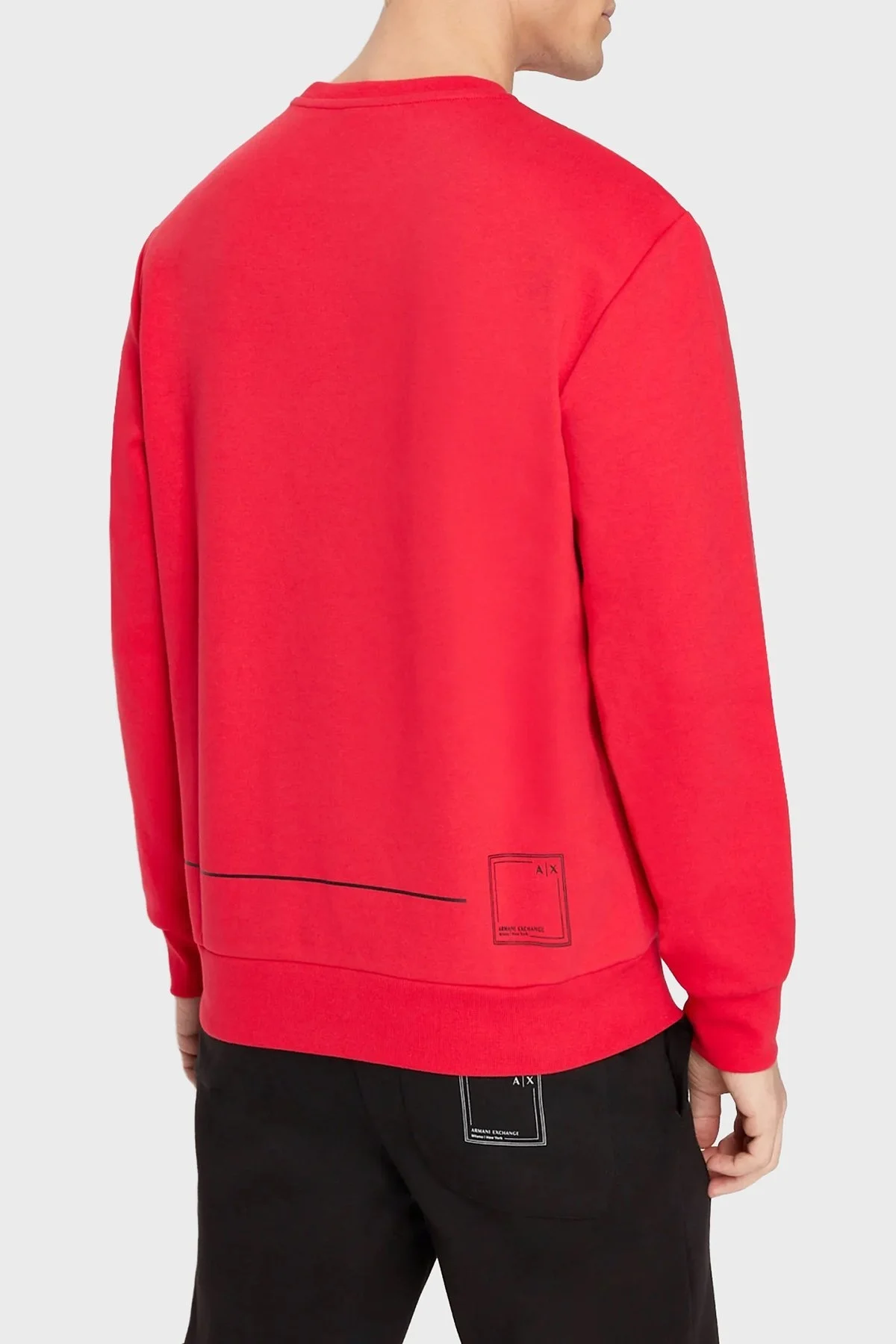 Armani Exchange Pamuklu Regular Fit Bisiklet Yaka Erkek Sweat 3RZMBC ZJCAZ 14AQ KIRMIZI - 2