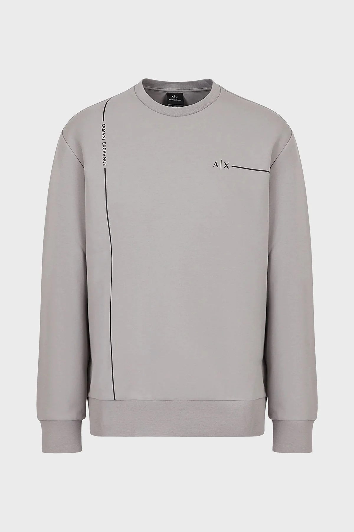 Armani Exchange Pamuklu Regular Fit Bisiklet Yaka Erkek Sweat 3RZMBC ZJCAZ 1913 GRİ - 4