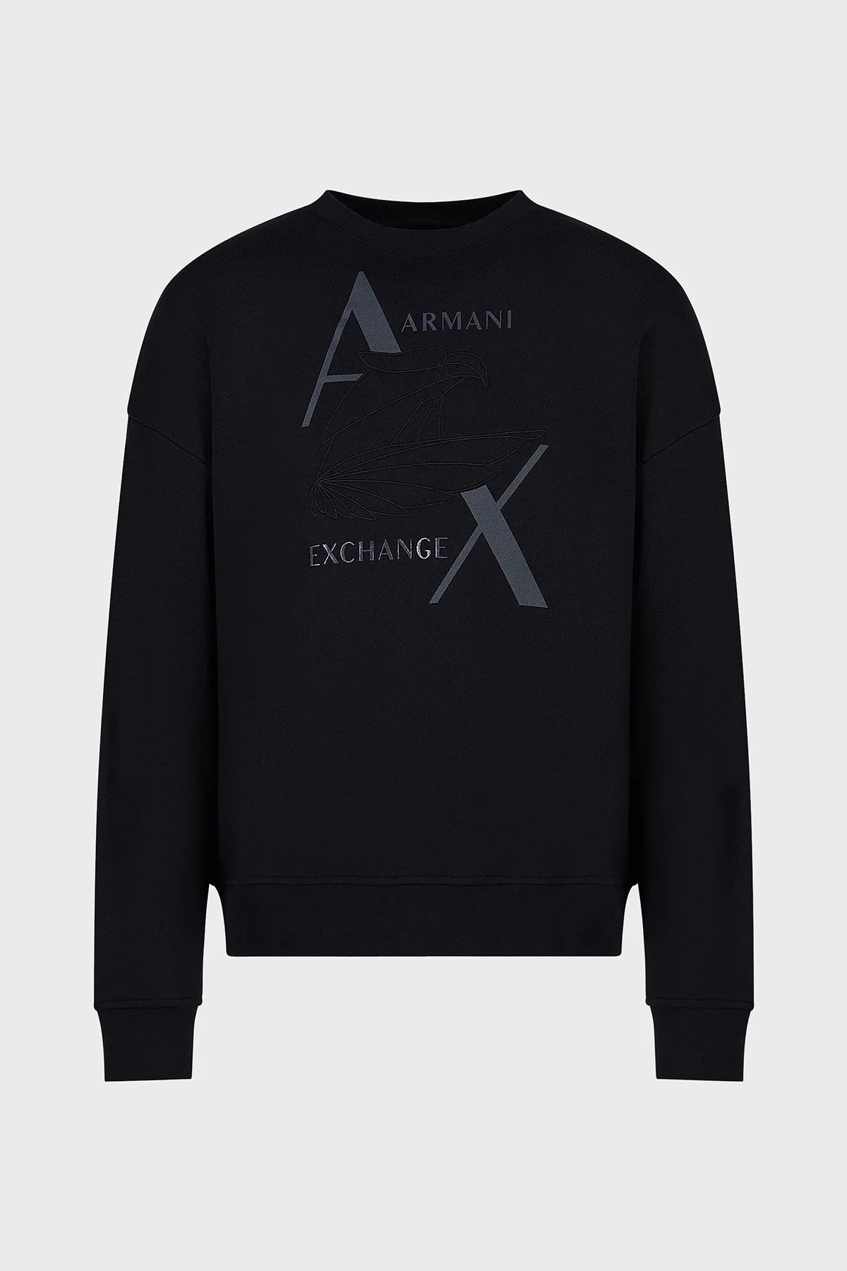 Armani Exchange Pamuklu Regular Fit Bisiklet Yaka Erkek Sweat 6RZMAM ZJ9KZ 1200 SİYAH - 4