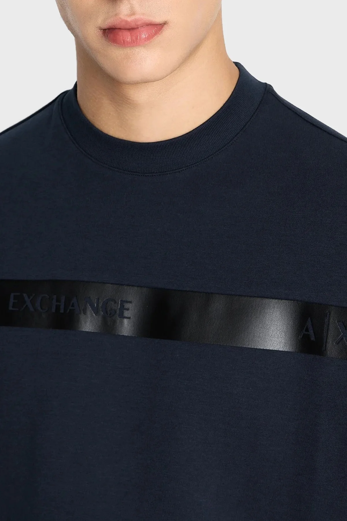 Armani Exchange Pamuklu Regular Fit Bisiklet Yaka Erkek Sweat 6RZMCA ZJ9QZ 1510 LACİVERT - 3
