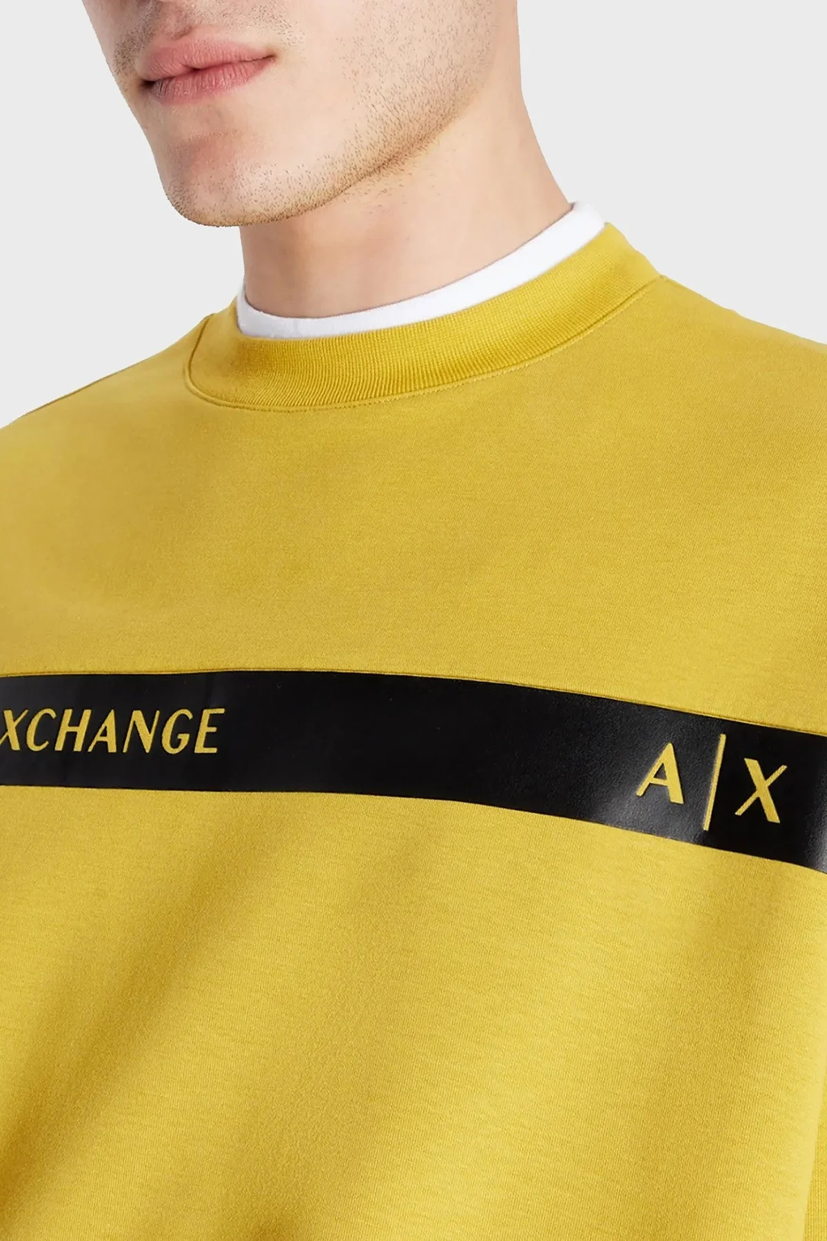 Armani Exchange Pamuklu Regular Fit Bisiklet Yaka Erkek Sweat 6RZMCA ZJ9QZ 1690 HAKİ - 8