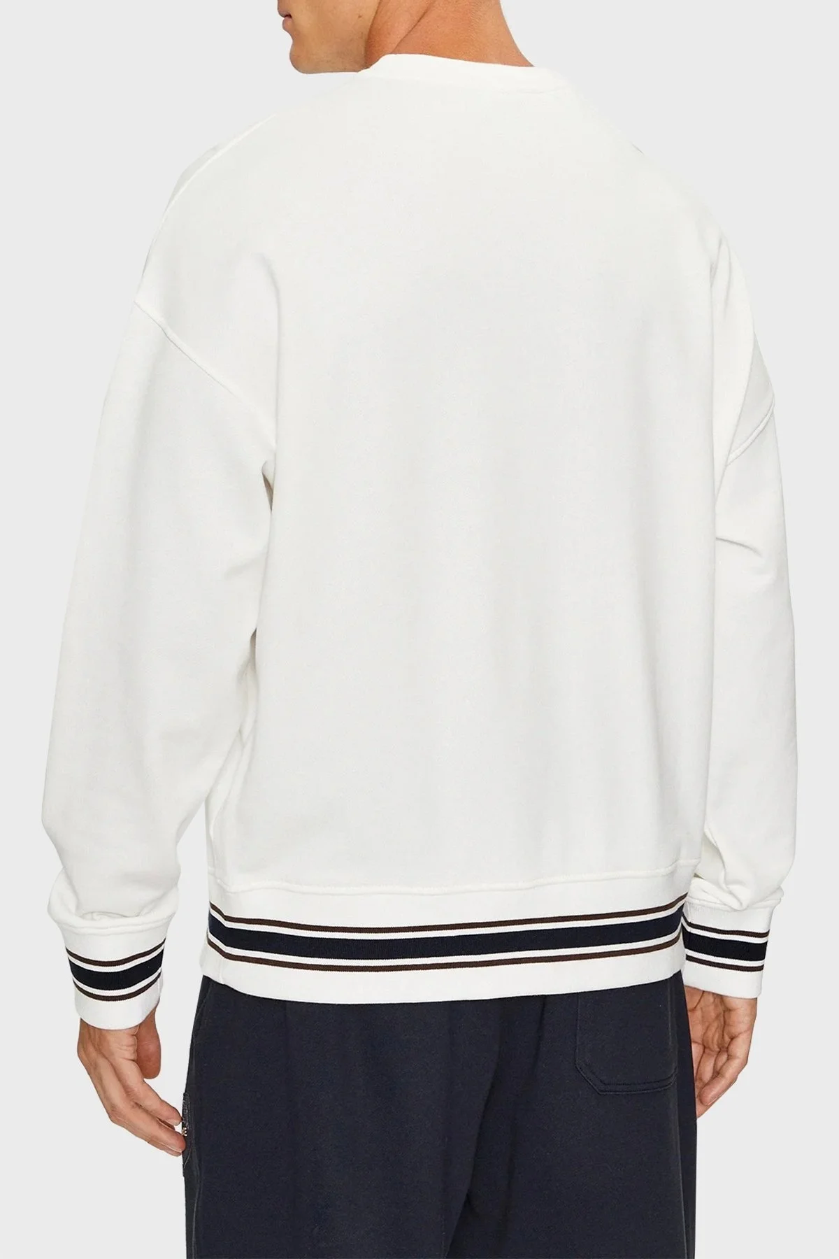 Armani Exchange Pamuklu Regular Fit Bisiklet Yaka Erkek Sweat 6RZMJE ZJDPZ 1116 BEYAZ - 2