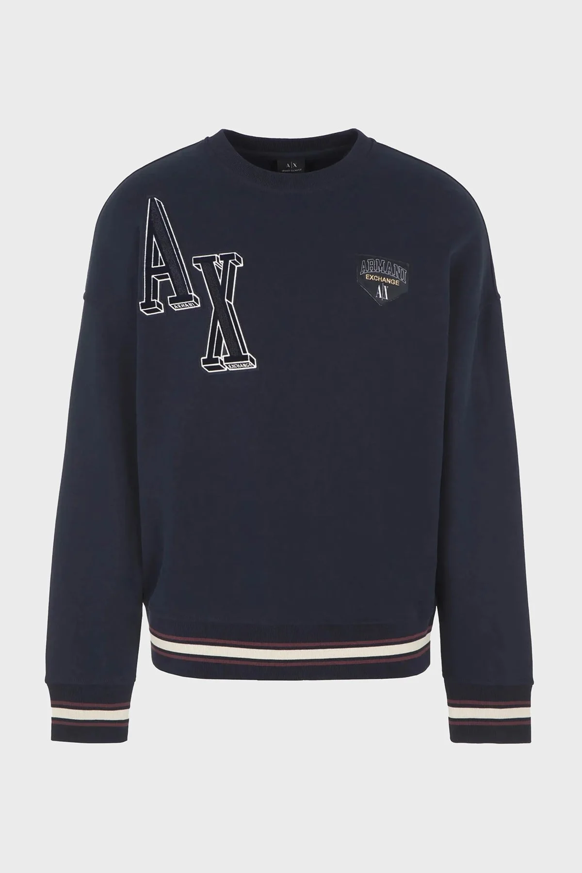 Armani Exchange Pamuklu Regular Fit Bisiklet Yaka Erkek Sweat 6RZMJE ZJDPZ 1510 LACİVERT - 8