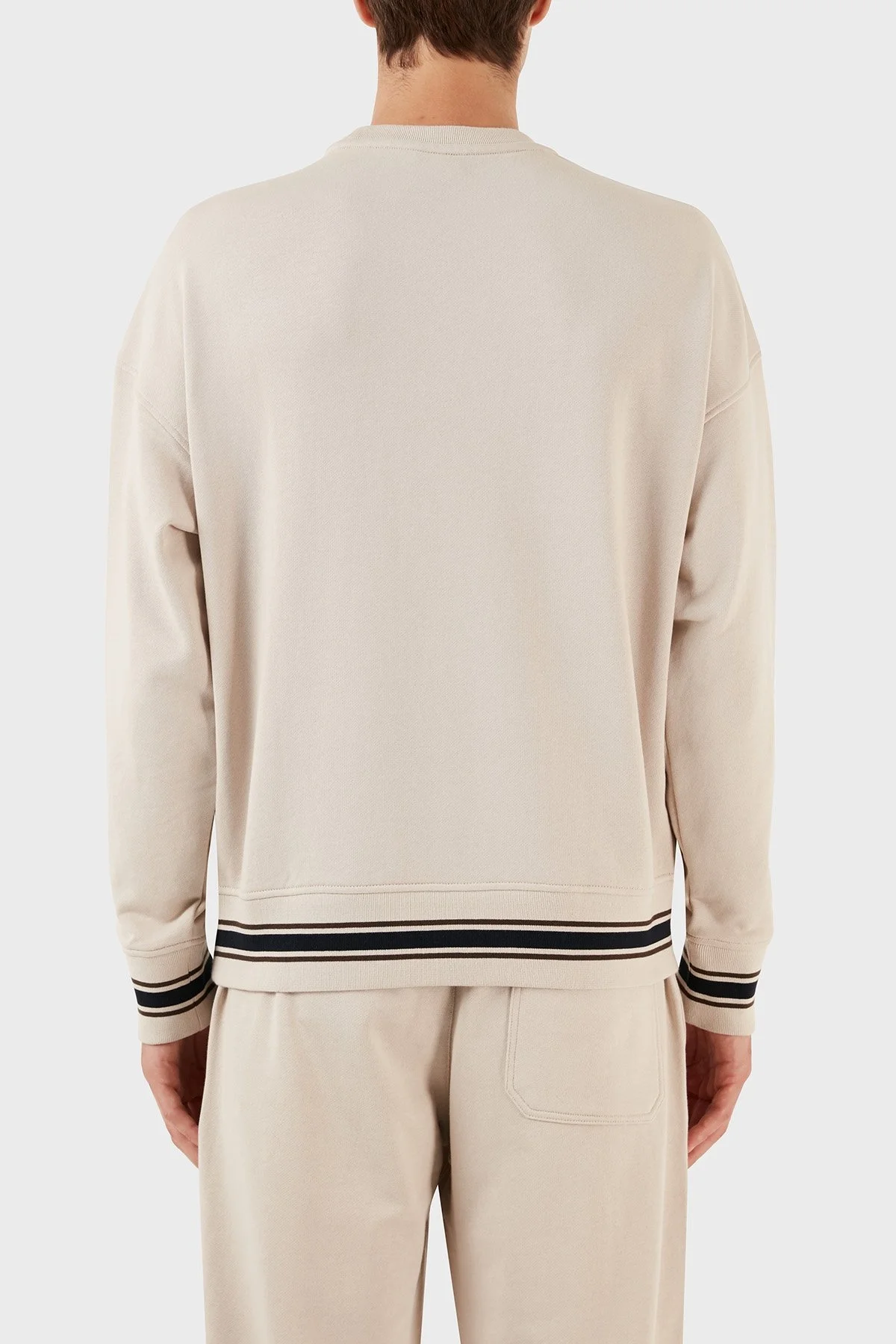 Armani Exchange Pamuklu Regular Fit Bisiklet Yaka Erkek Sweat 6RZMJE ZJDPZ 1934 BEJ - 3