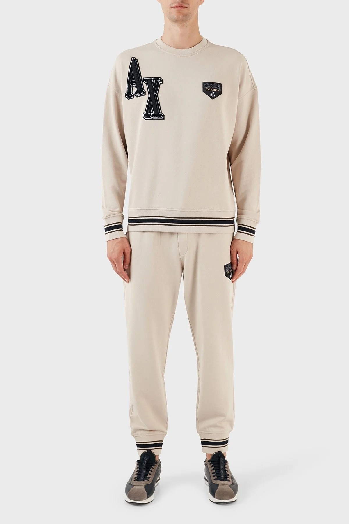 Armani Exchange Pamuklu Regular Fit Bisiklet Yaka Erkek Sweat 6RZMJE ZJDPZ 1934 BEJ - 5