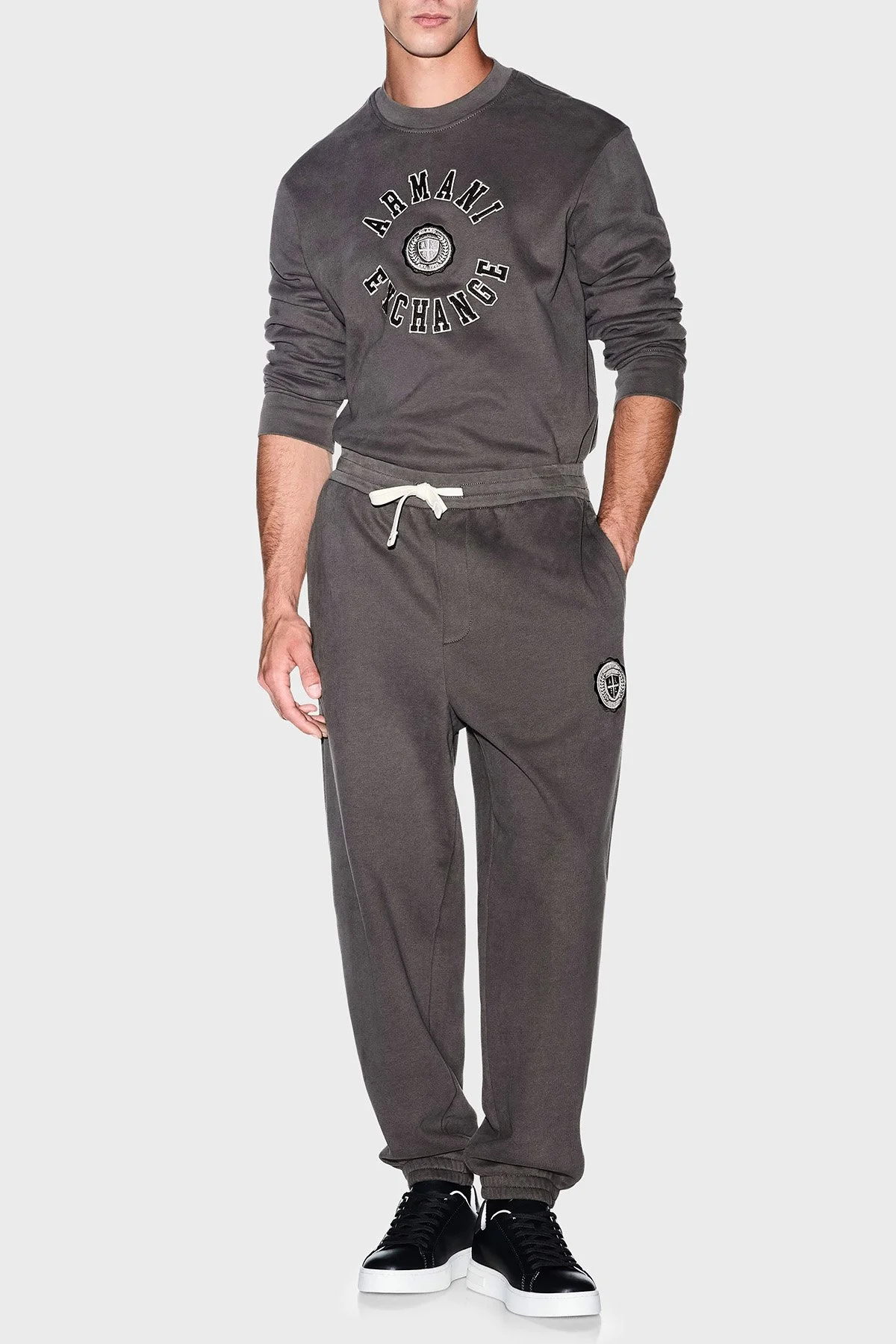 Armani Exchange Pamuklu Regular Fit Bisiklet Yaka Erkek Sweat XM002913 AF26047 U6125 Kahve - 2