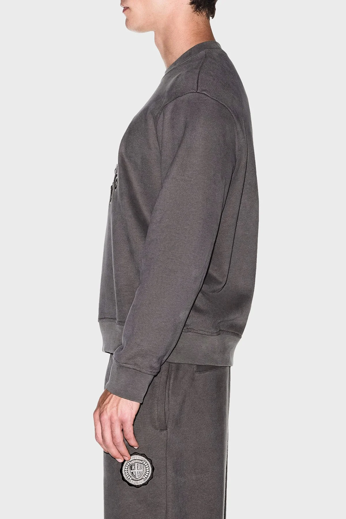 Armani Exchange Pamuklu Regular Fit Bisiklet Yaka Erkek Sweat XM002913 AF26047 U6125 Kahve - 4