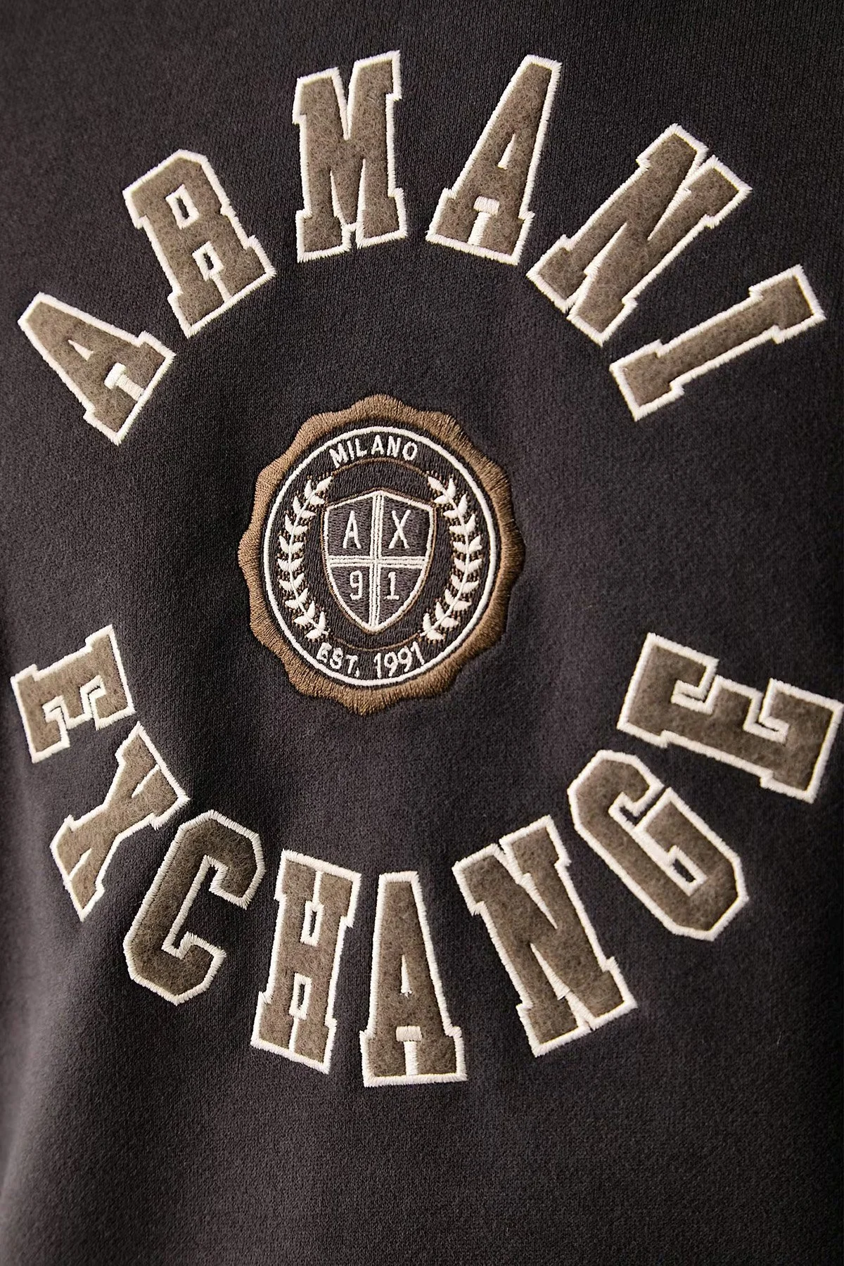 Armani Exchange Pamuklu Regular Fit Bisiklet Yaka Erkek Sweat XM002913 AF26047 U8128 Kahve - 5