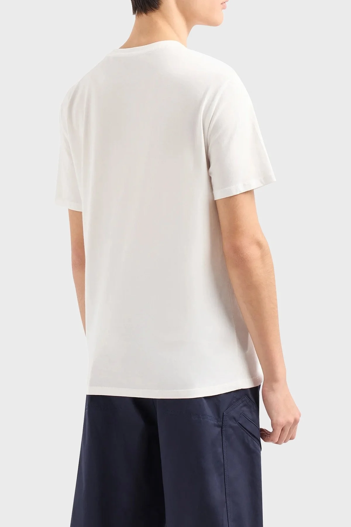 Armani Exchange Pamuklu Regular Fit Bisiklet Yaka Erkek T Shirt 3DZTAC ZJ9TZ 1116 BEYAZ - 3