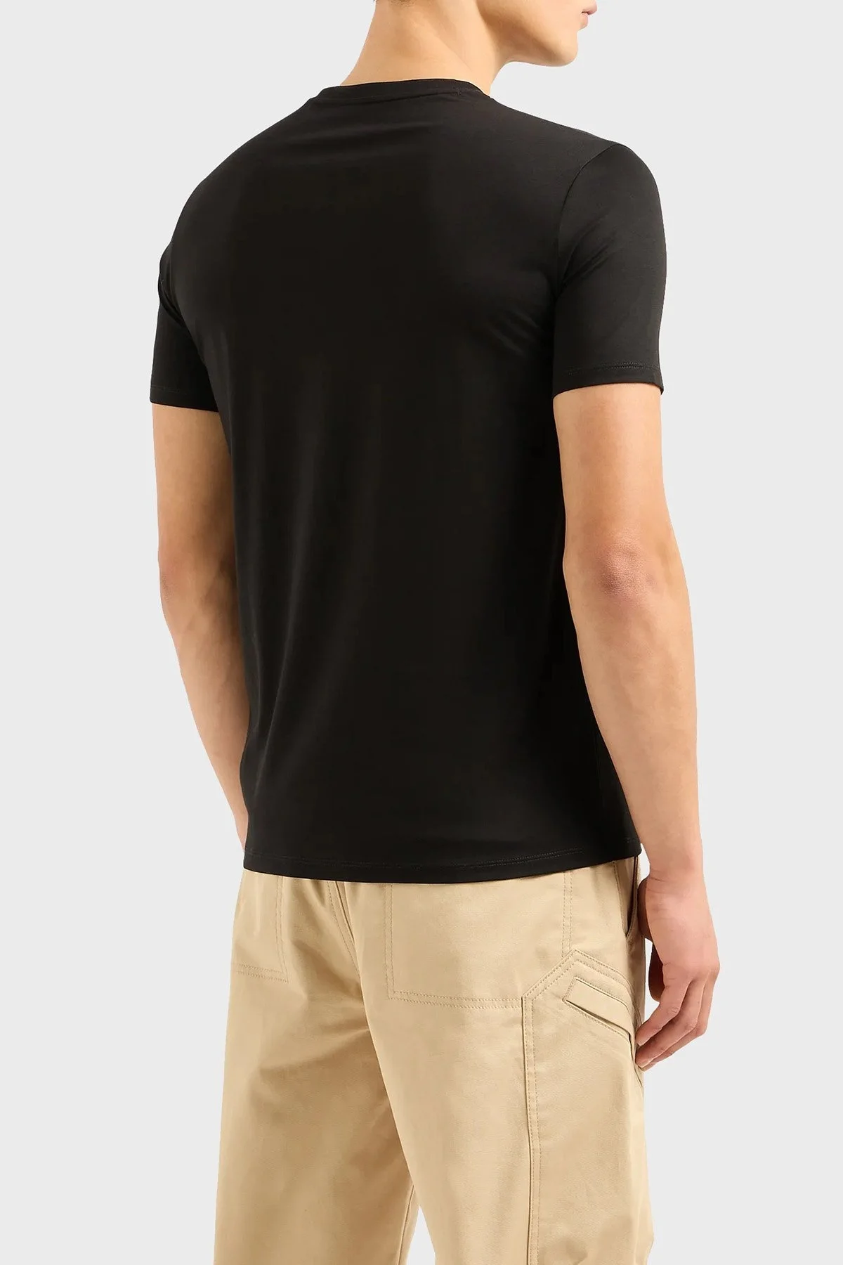 Armani Exchange Pamuklu Regular Fit Bisiklet Yaka Erkek T Shirt 3DZTAD ZJ9AZ 1200 SİYAH - 2