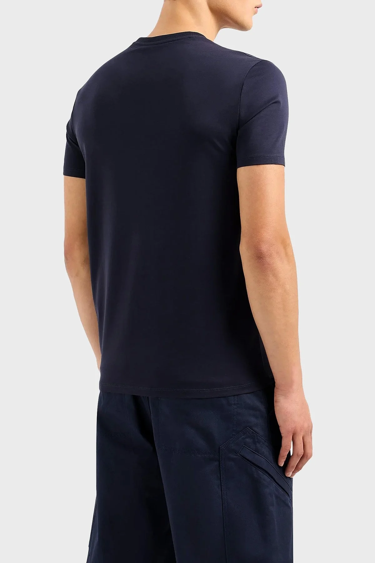 Armani Exchange Pamuklu Regular Fit Bisiklet Yaka Erkek T Shirt 3DZTAD ZJ9AZ 15CX LACİVERT - 2