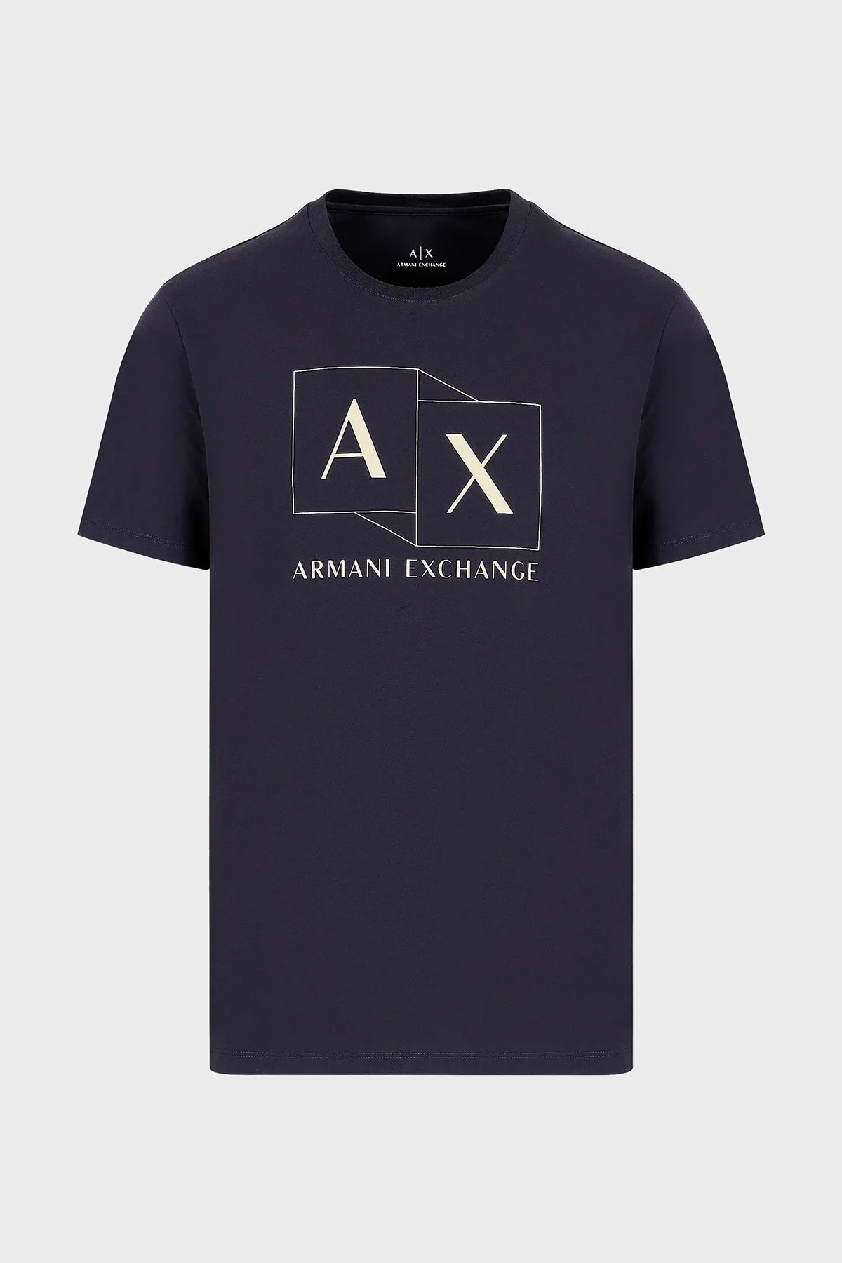 Armani Exchange Pamuklu Regular Fit Bisiklet Yaka Erkek T Shirt 3DZTAD ZJ9AZ 15CX LACİVERT - 4