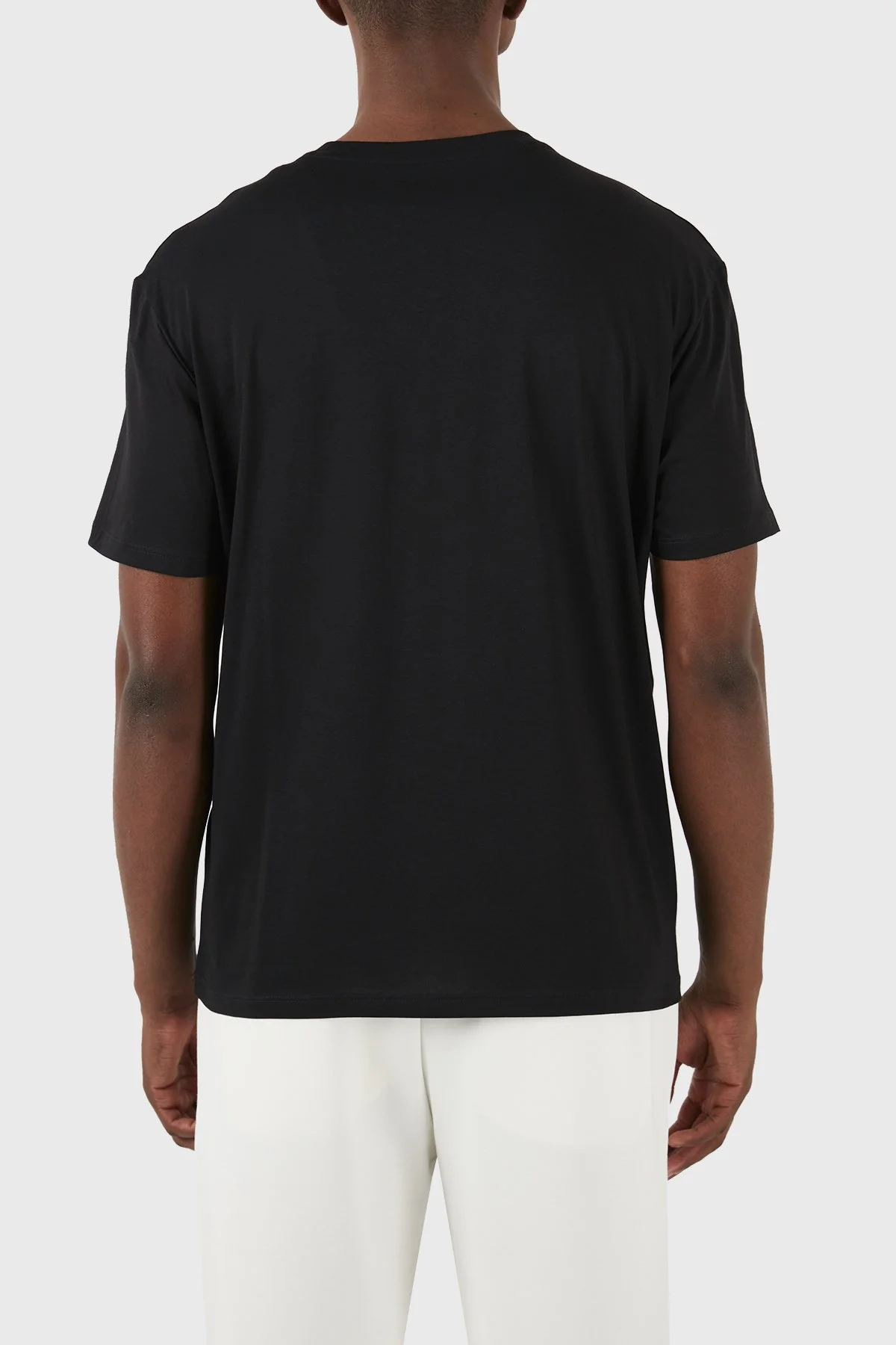 Armani Exchange Pamuklu Regular Fit Bisiklet Yaka Erkek T Shirt 3DZTAF ZJA5Z 1200 SİYAH - 3