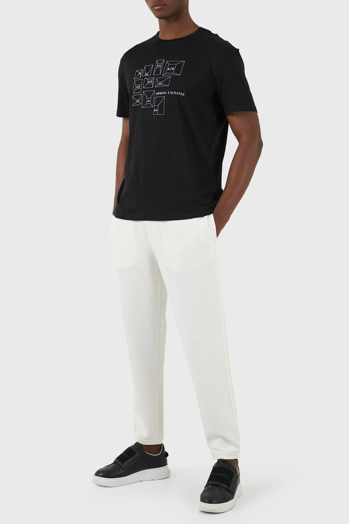 Armani Exchange Pamuklu Regular Fit Bisiklet Yaka Erkek T Shirt 3DZTAF ZJA5Z 1200 SİYAH - 6